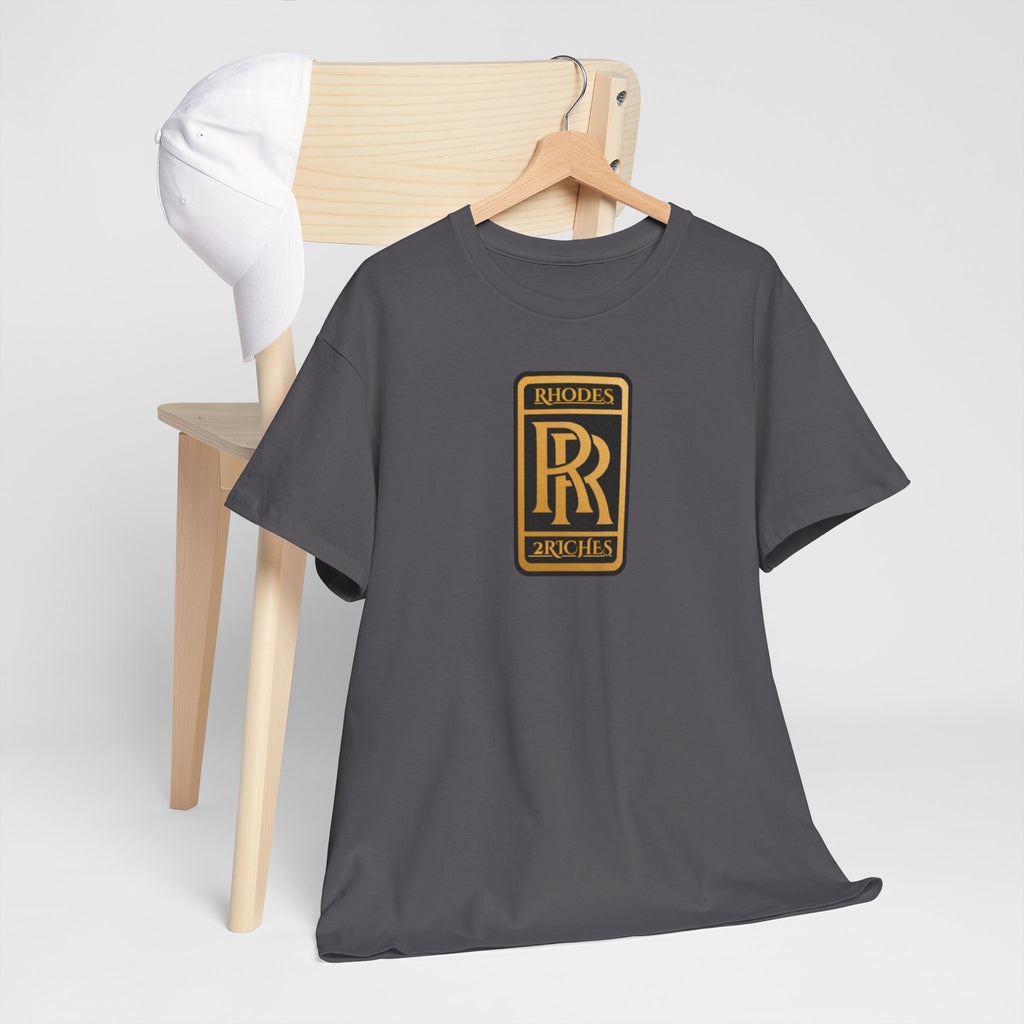 Rhodes 2 Riches Family Crest - Luxury Monogram Tee — 'RR' Rhodes & Riches Crest Cotton T-Shirt