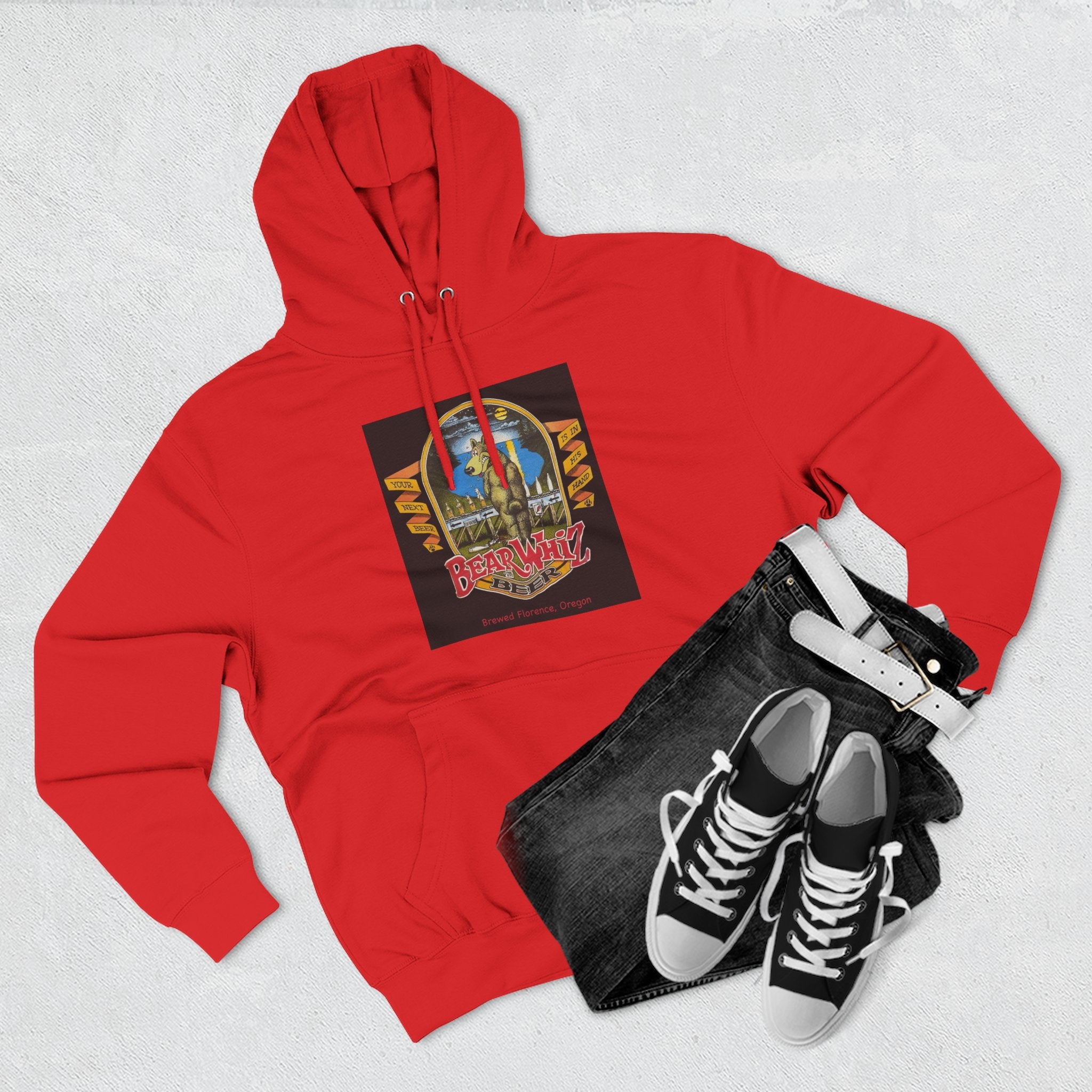 Bear Whiz Beer Original Hoodie — 'Beach Vibes' Graphic Pullover
