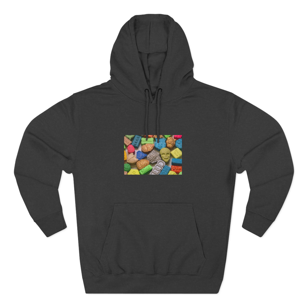 Candy Collage Hoodie — Colorful Retro Candy Graphic Pullover