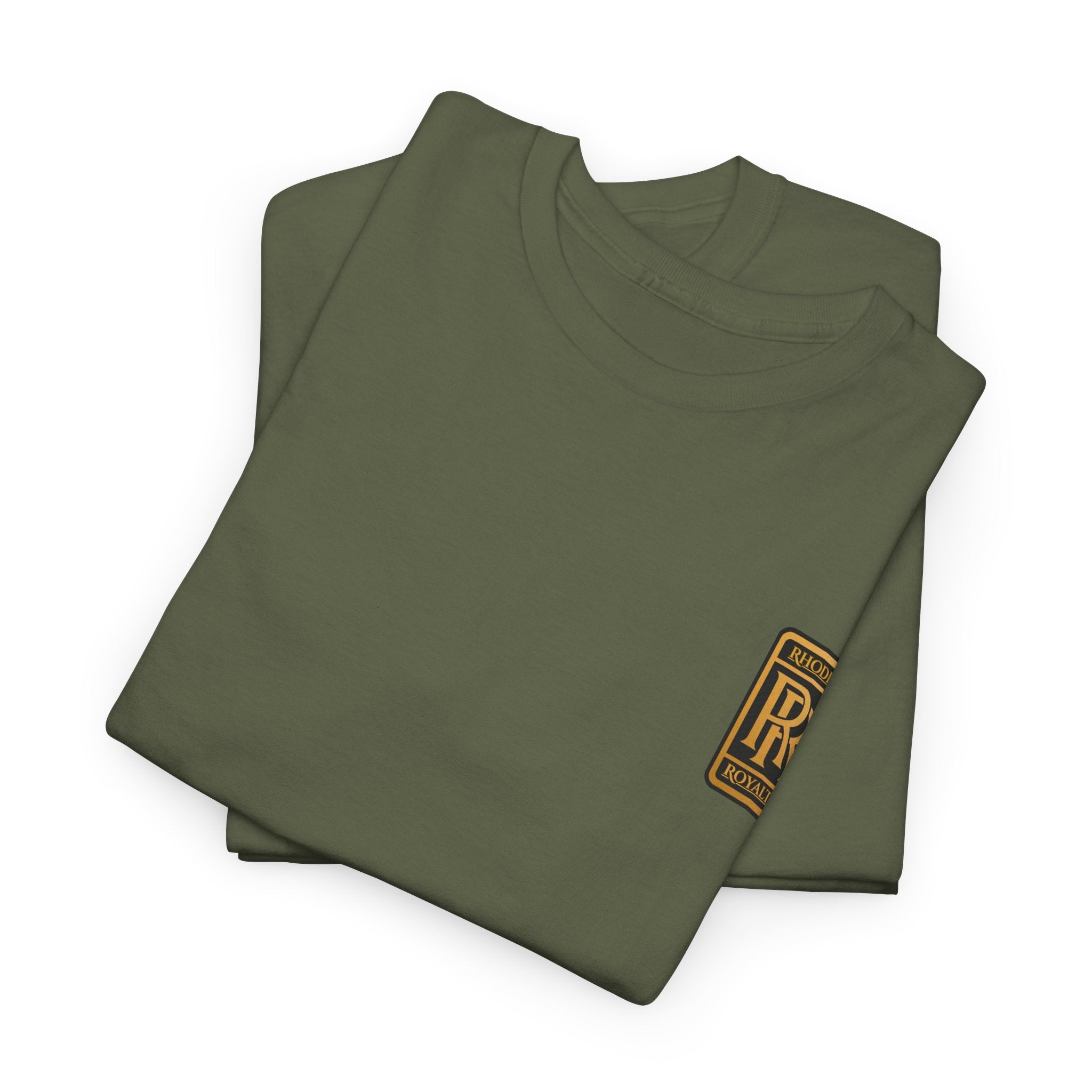 Rhodes Royalty Family Crest- Luxury Monogram T-Shirt — Small Chest Patch "RR"