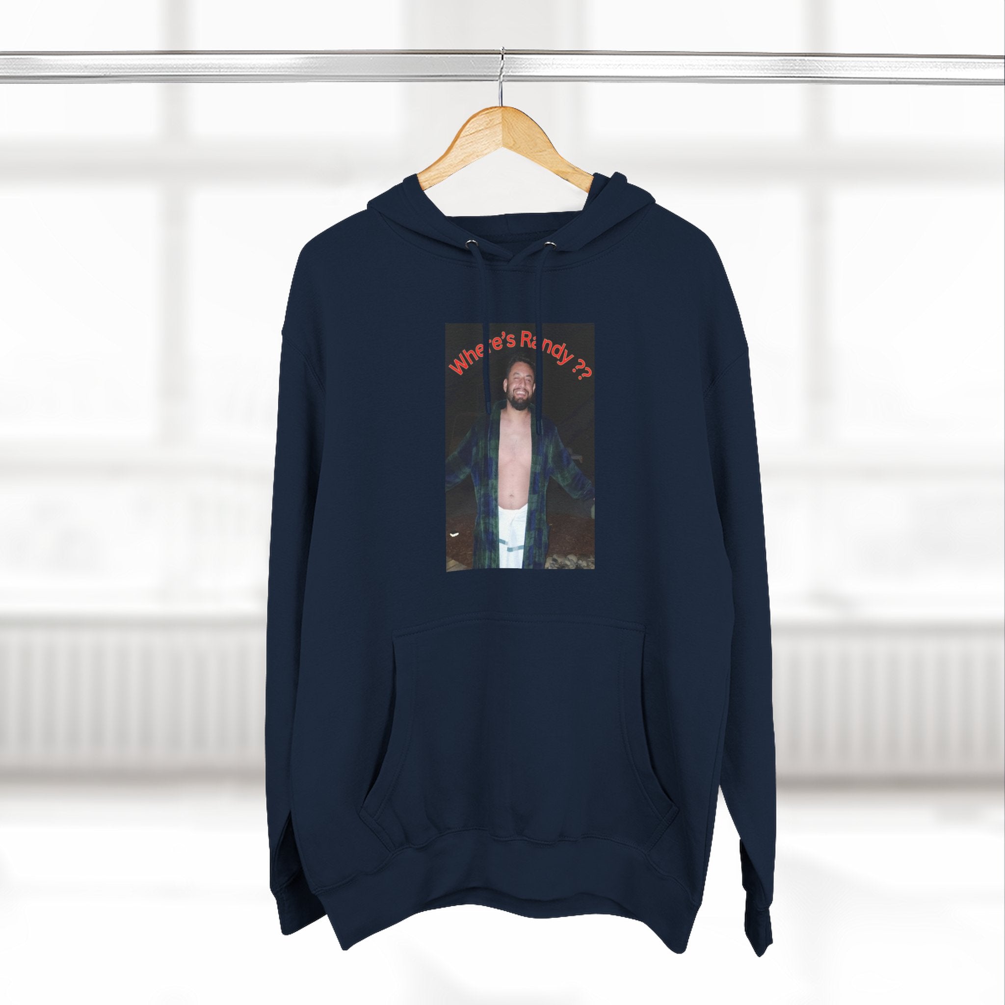 Where's Randy!!!????  Graphic Hoodie — Raised Arms Photo Print Hoodie (Three-Panel Fleece)