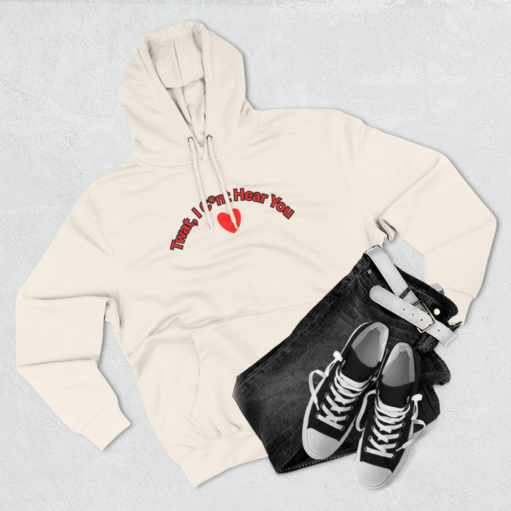 I cunt hear you 2 Three-Panel Fleece Hoodie