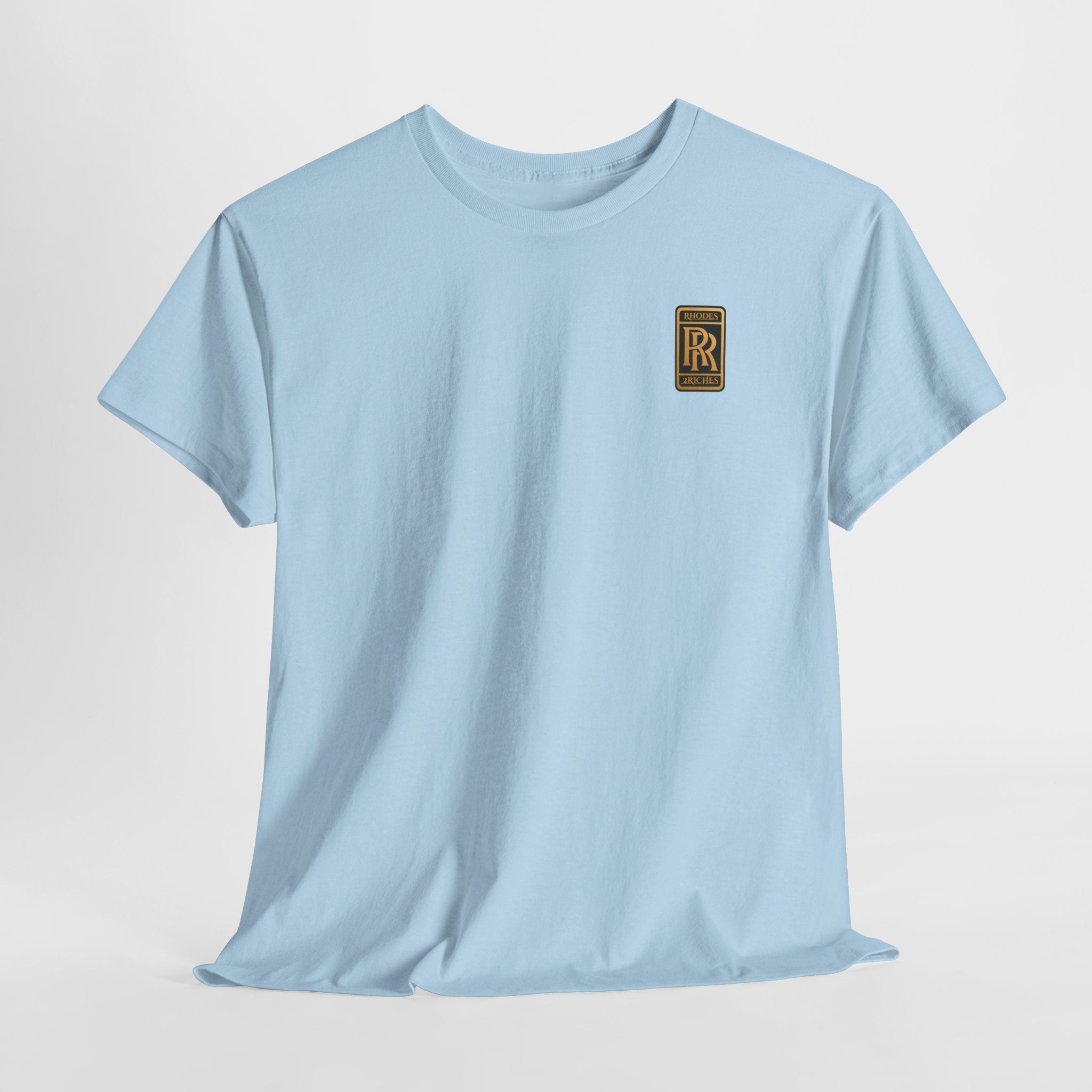 Rhodes 2 Riches Gold Family Crest Monogram Tee — Luxury RR Chest Patch T-Shirt