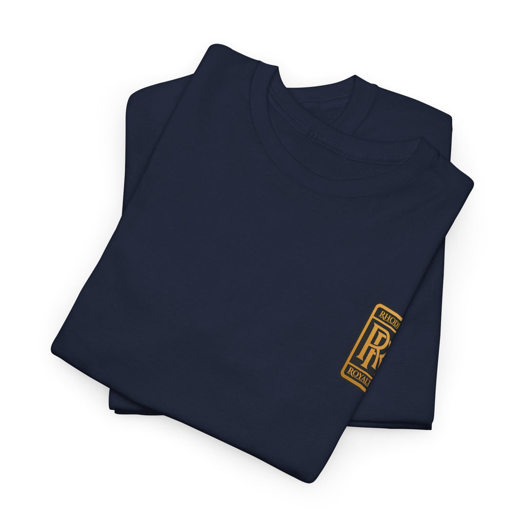 Rhodes Royalty Family Crest- Luxury Monogram T-Shirt — Small Chest Patch "RR"