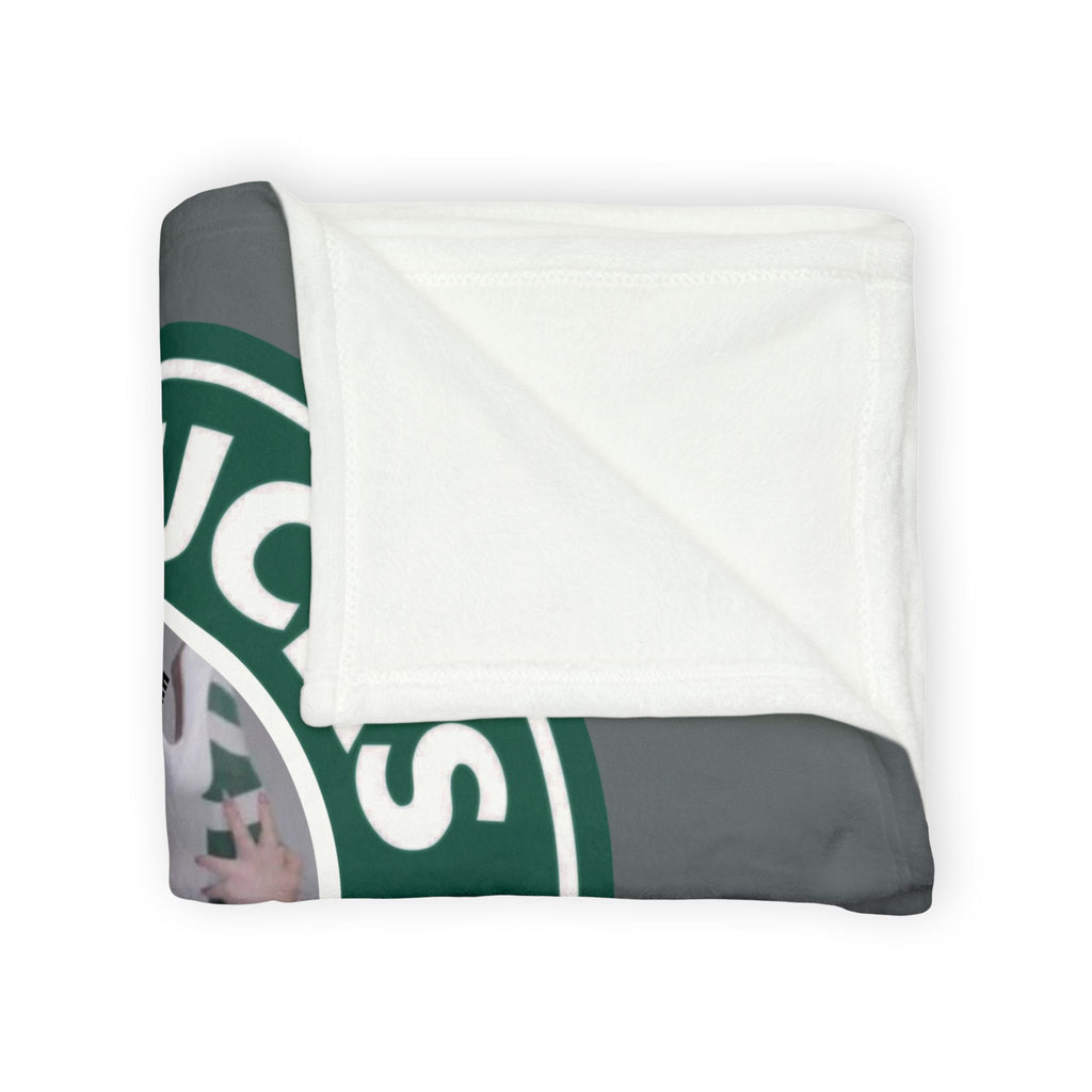 StarFucks.Coffee Plush Throw-Graphic Coffee Logo Blanket