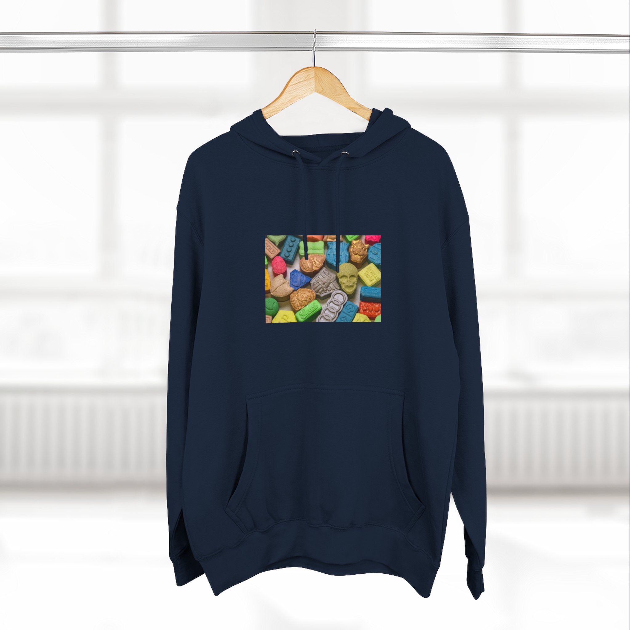 Candy Collage Hoodie — Colorful Retro Candy Graphic Pullover