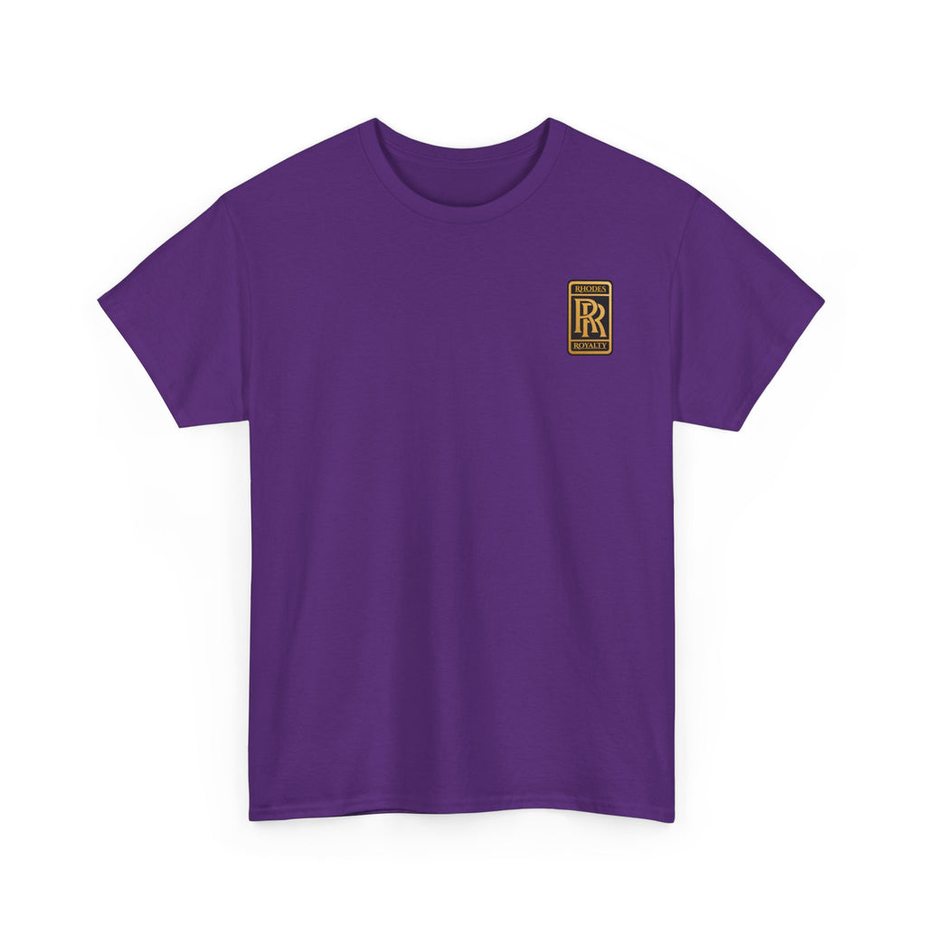 Rhodes Royalty Family Crest- Luxury Monogram T-Shirt — Small Chest Patch "RR"