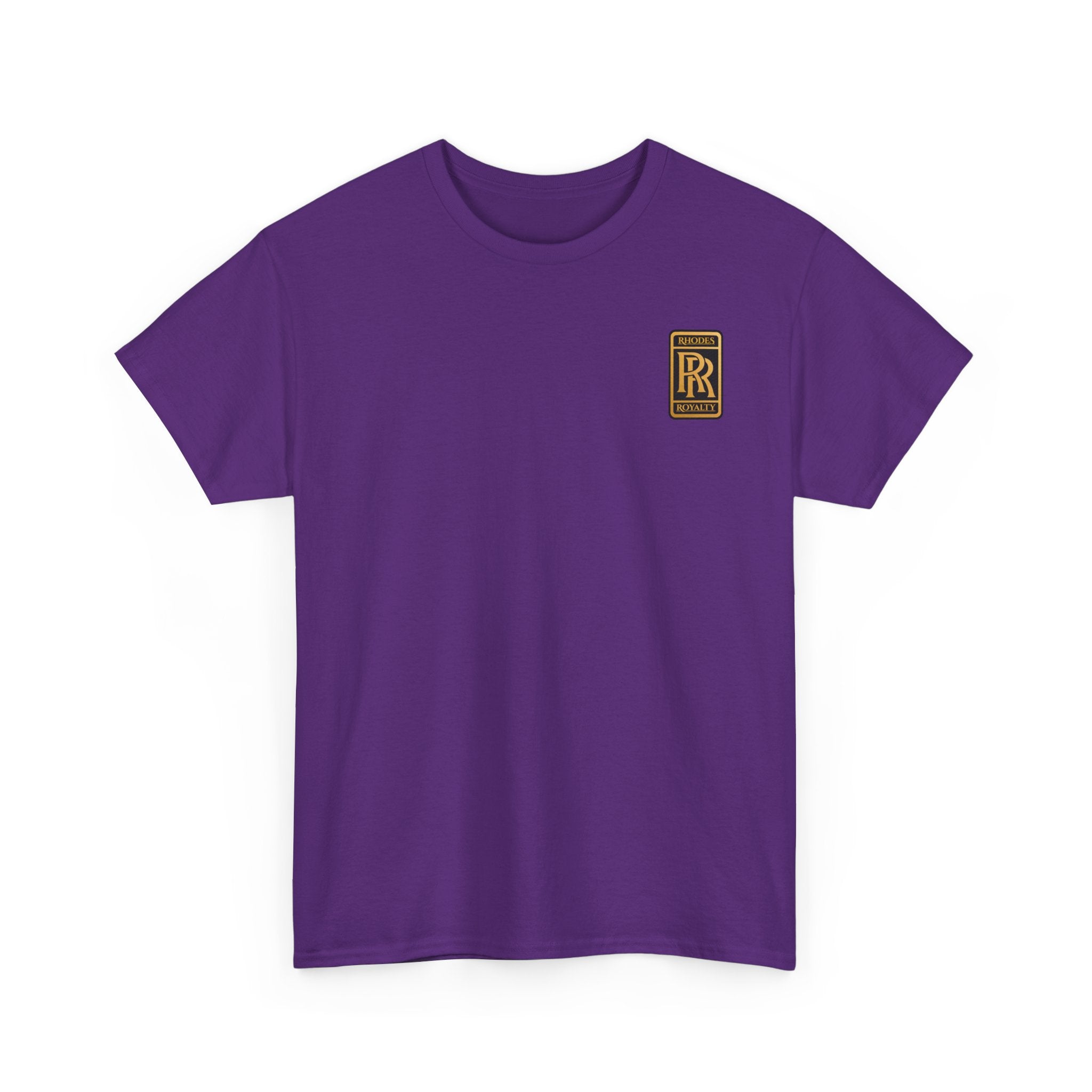 Rhodes Royalty Family Crest- Luxury Monogram T-Shirt — Small Chest Patch "RR"