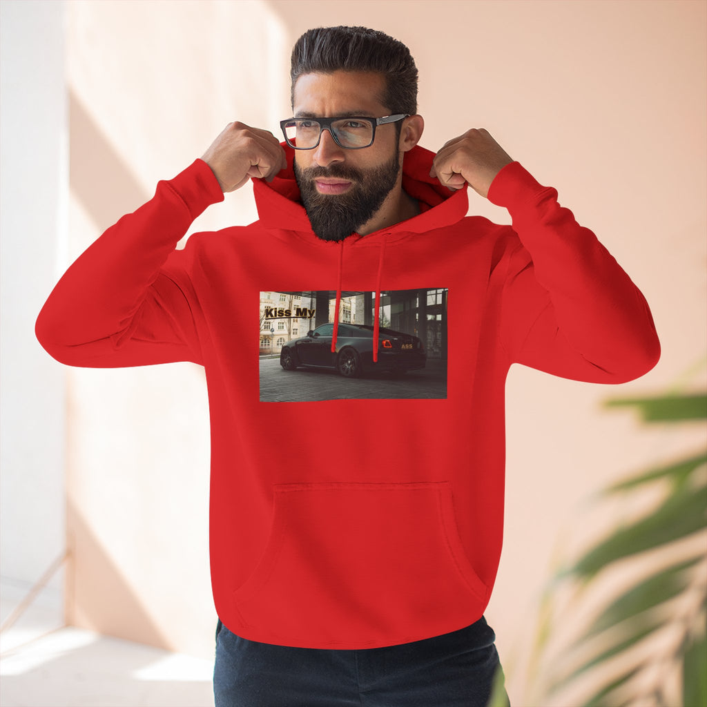 KISS MY license plate Photo Hoodie — Vintage Streetwear Pullover
