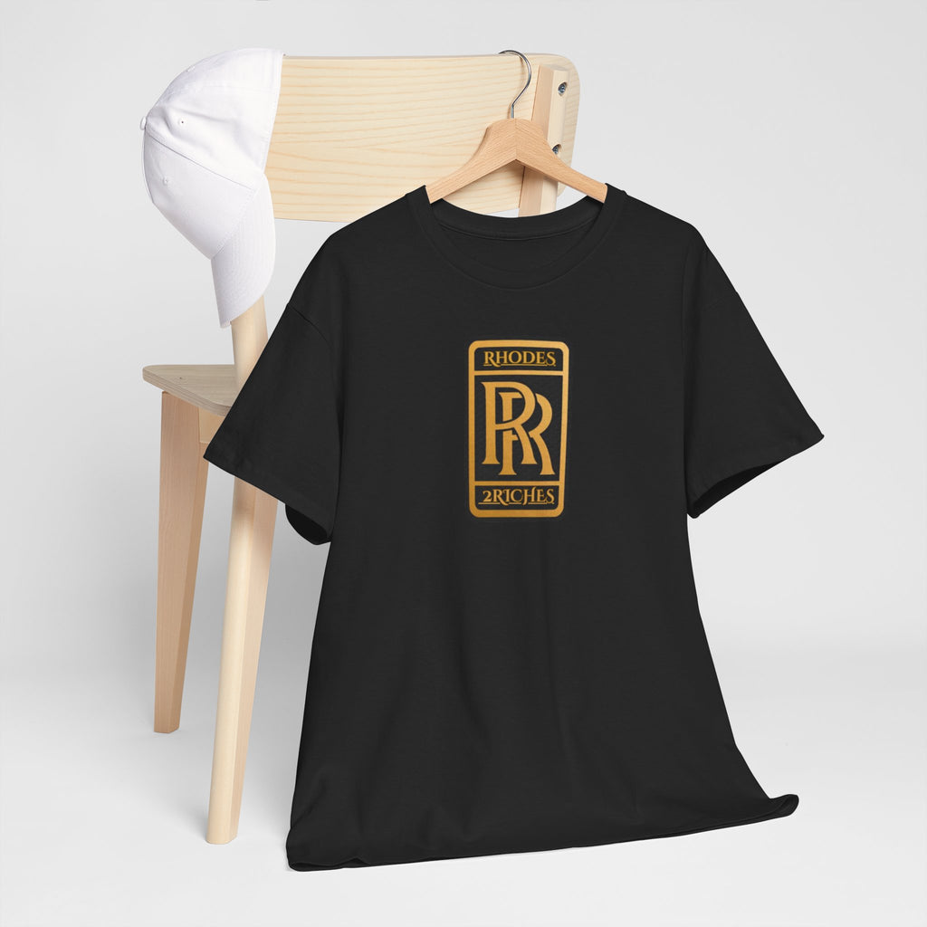 Rhodes 2 Riches Family Crest - Luxury Monogram Tee — 'RR' Rhodes & Riches Crest Cotton T-Shirt