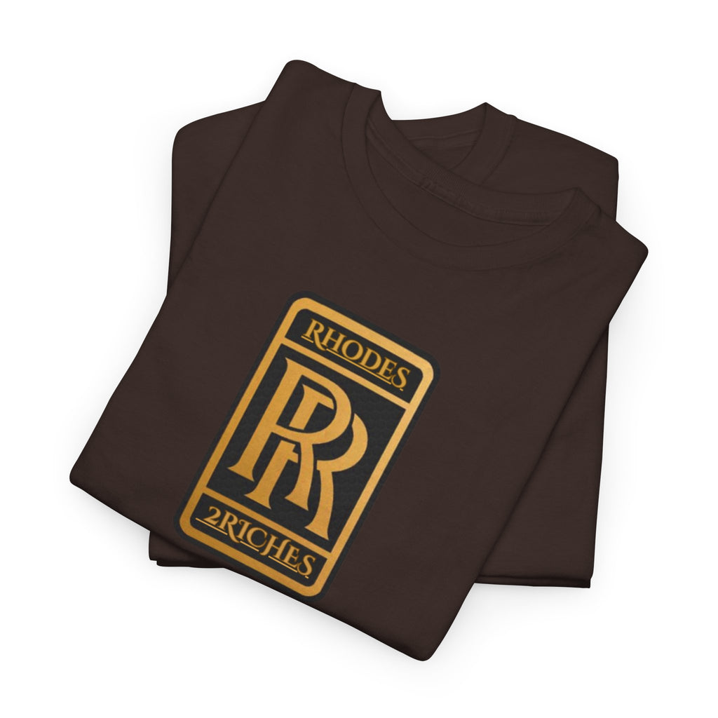 Rhodes 2 Riches Family Crest - Luxury Monogram Tee — 'RR' Rhodes & Riches Crest Cotton T-Shirt