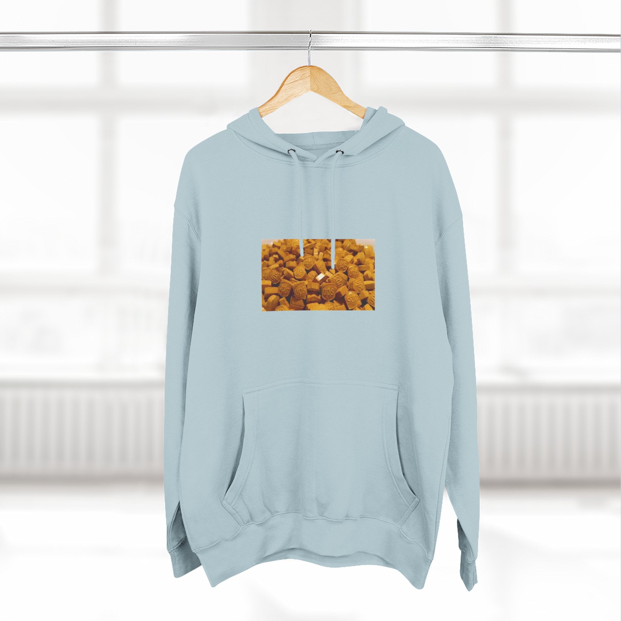 UPS Delivery Hoodie — Golden Nugget Pattern Chest Print Fleece Hoodie