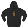 Rhodes Royalty Logo Hoodie — Gold Emblem Fleece Pullover