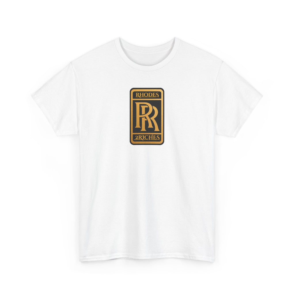 Rhodes 2 Riches Family Crest - Luxury Monogram Tee — 'RR' Rhodes & Riches Crest Cotton T-Shirt