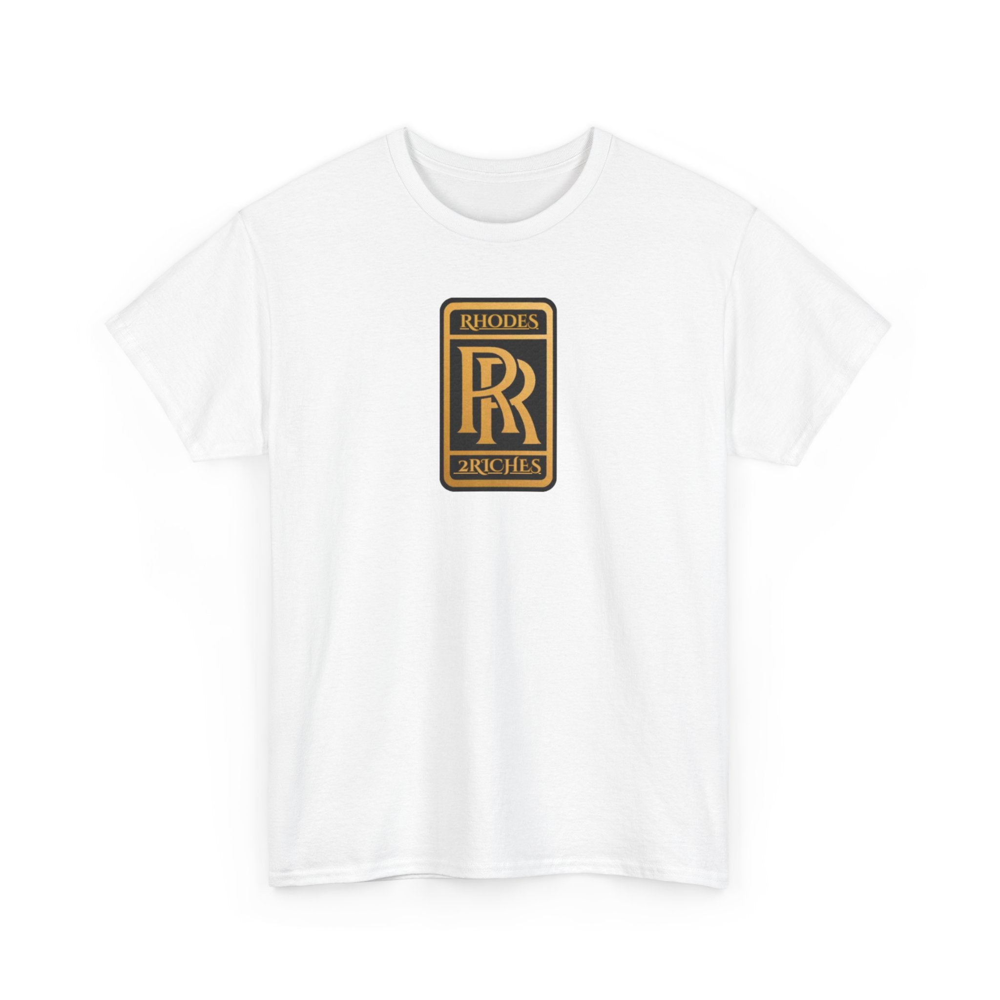 Rhodes 2 Riches Family Crest - Luxury Monogram Tee — 'RR' Rhodes & Riches Crest Cotton T-Shirt
