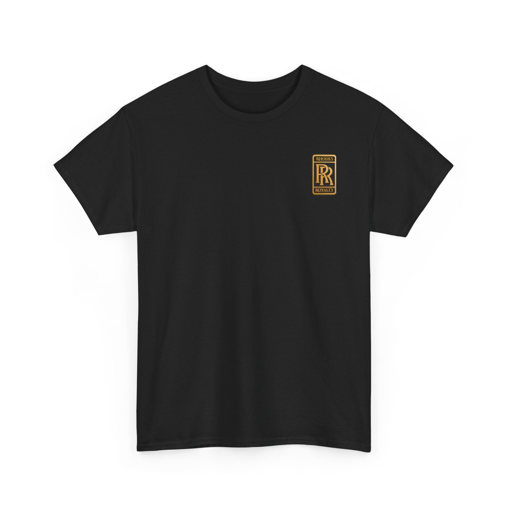 Rhodes Royalty Family Crest- Luxury Monogram T-Shirt — Small Chest Patch "RR"