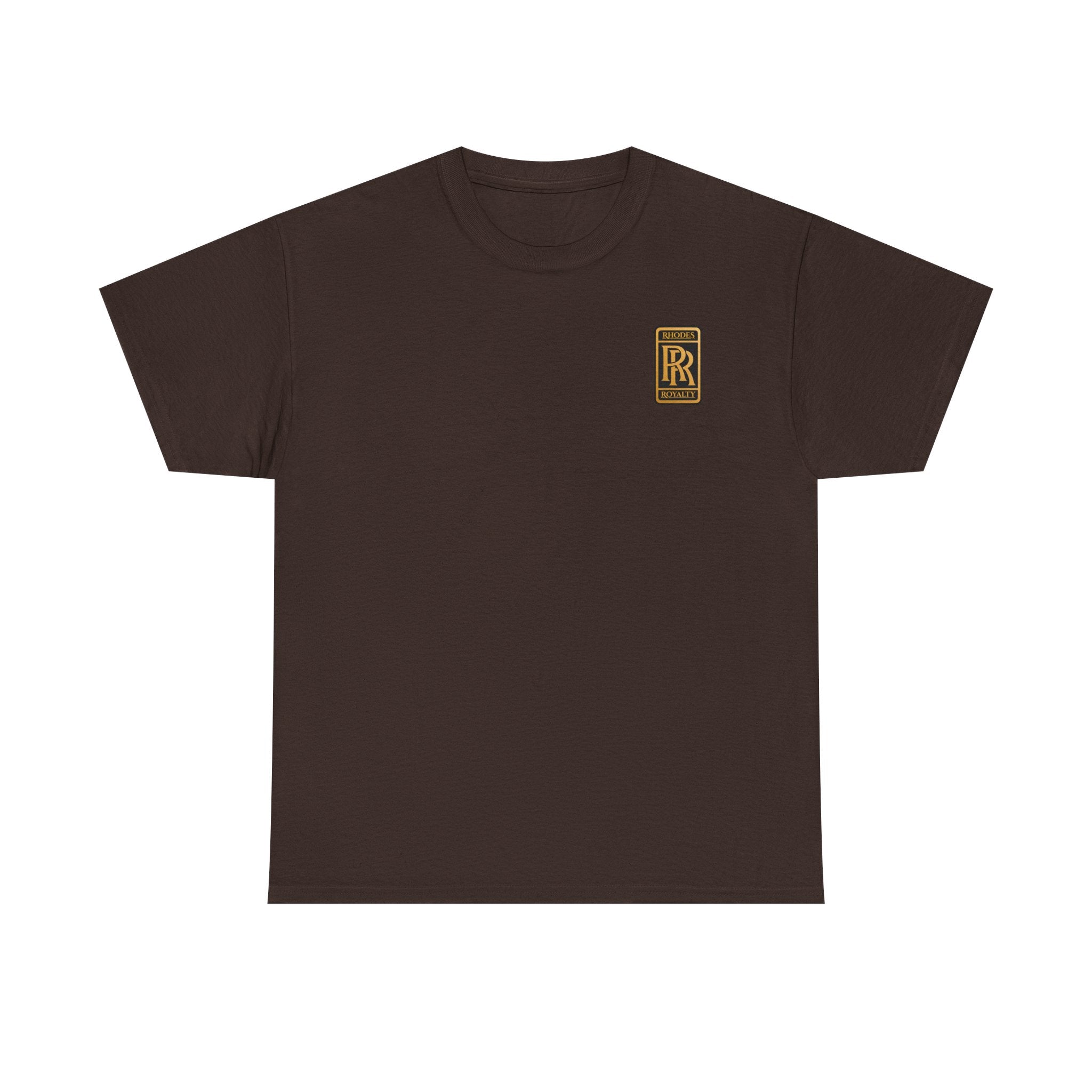 Rhodes Royalty Family Crest- Luxury Monogram T-Shirt — Small Chest Patch "RR"