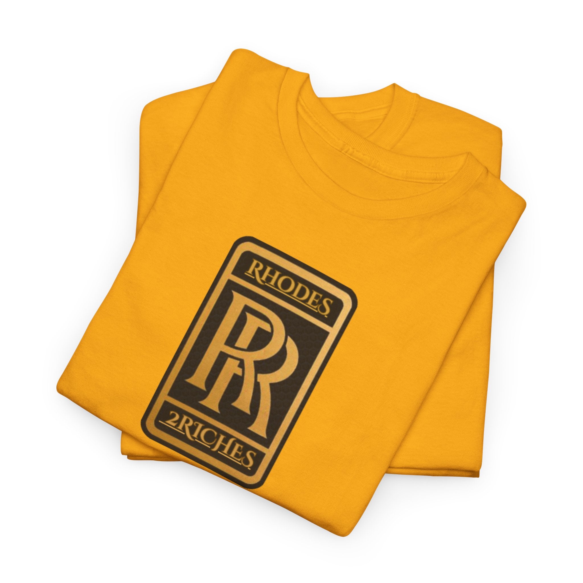 Rhodes 2 Riches Family Crest - Luxury Monogram Tee — 'RR' Rhodes & Riches Crest Cotton T-Shirt