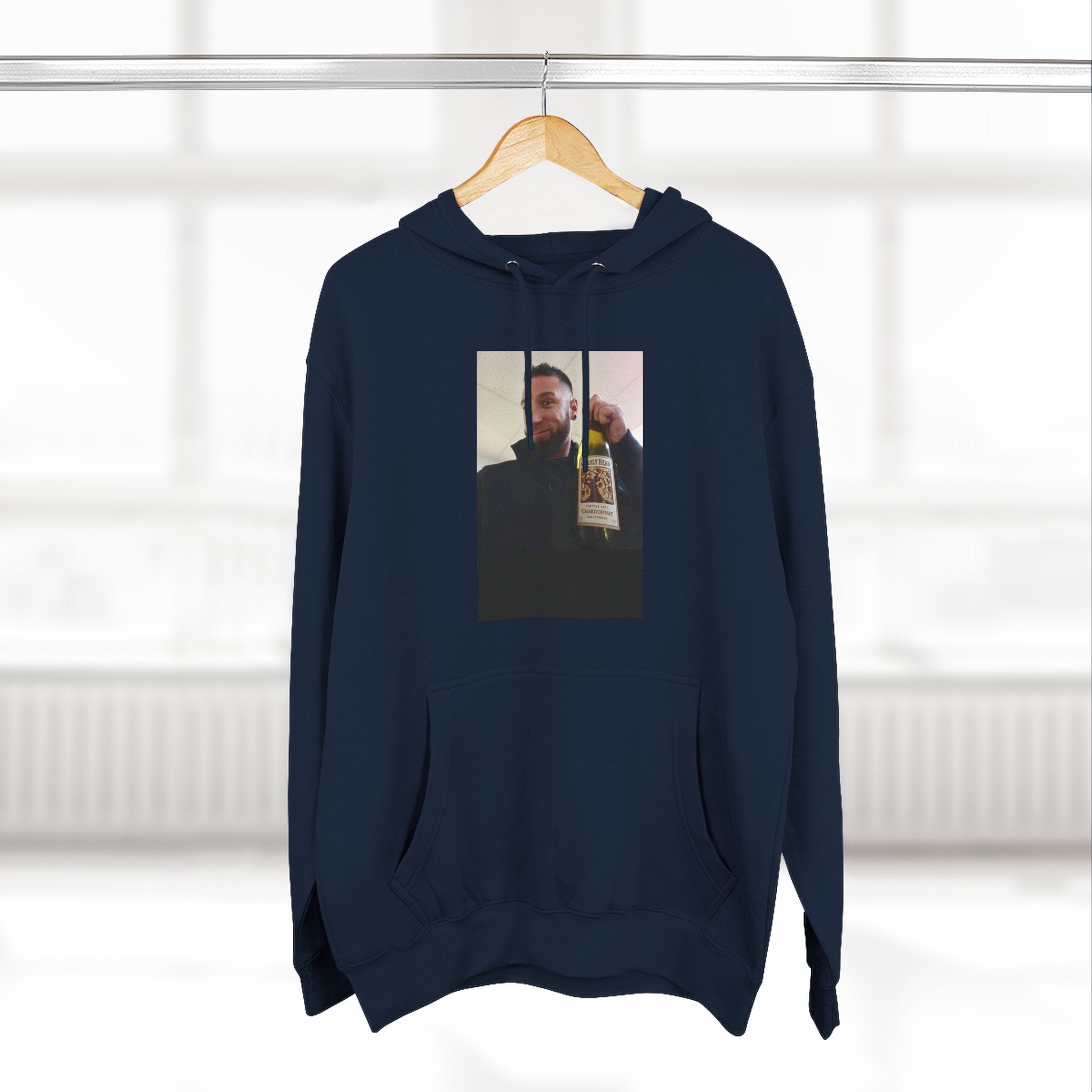 Shaun Says!      Three-Panel Fleece Hoodie – Vintage Photo Collage Printed Hoodie
