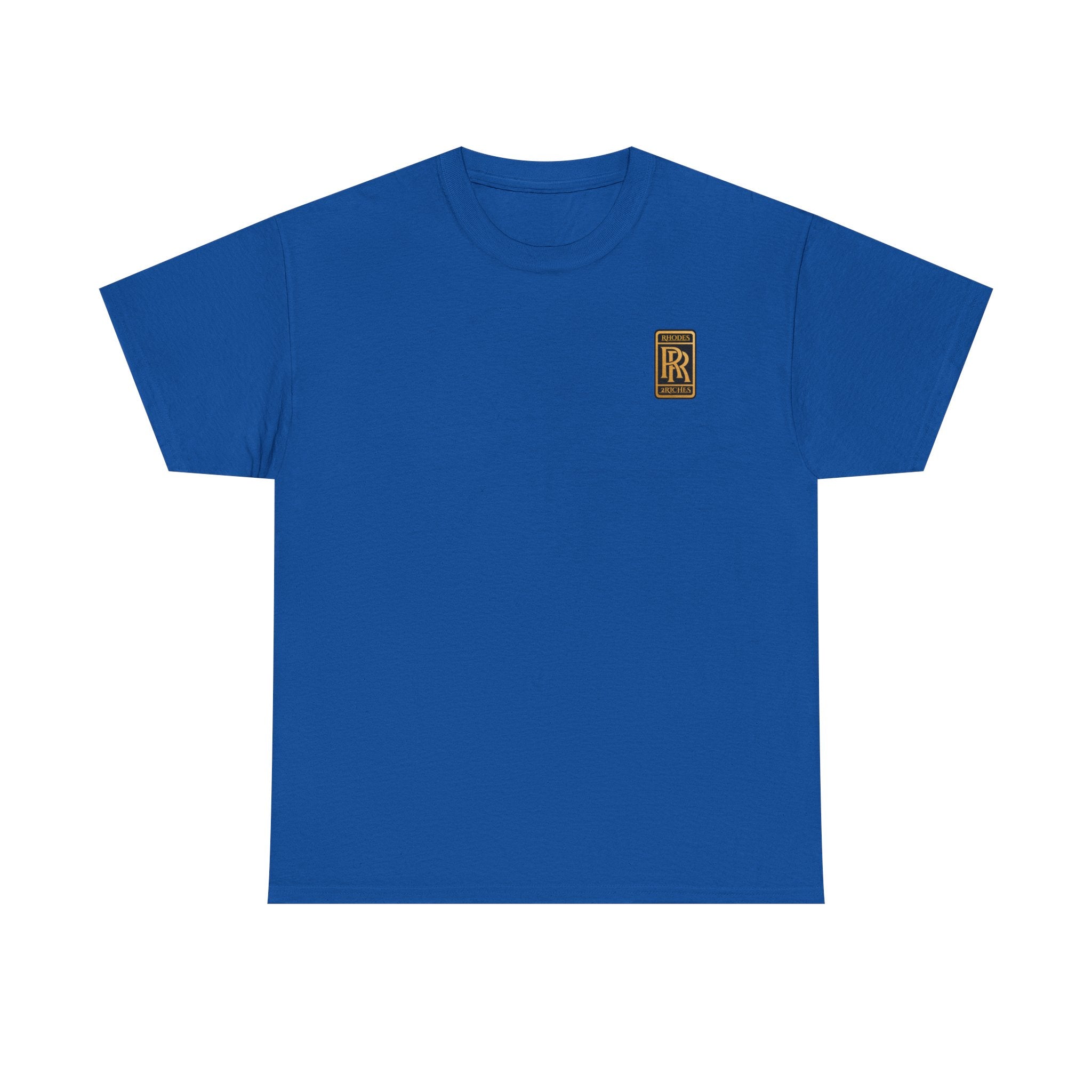 Rhodes 2 Riches Gold Family Crest Monogram Tee — Luxury RR Chest Patch T-Shirt