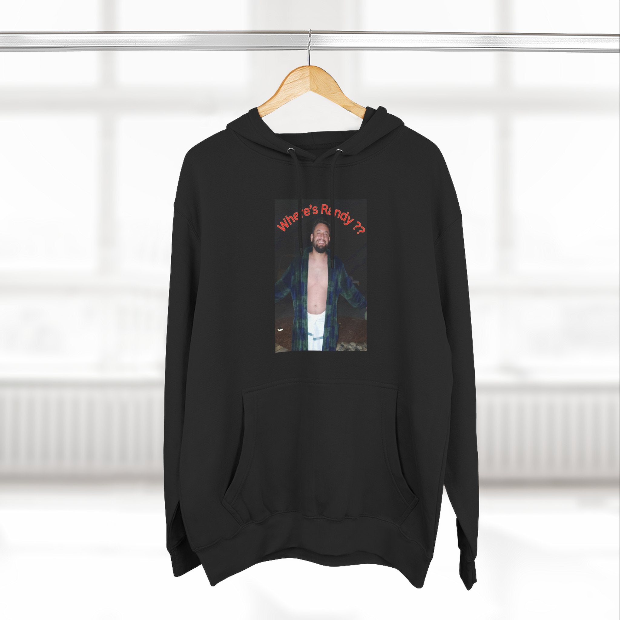 Where's Randy!!!????  Graphic Hoodie — Raised Arms Photo Print Hoodie (Three-Panel Fleece)