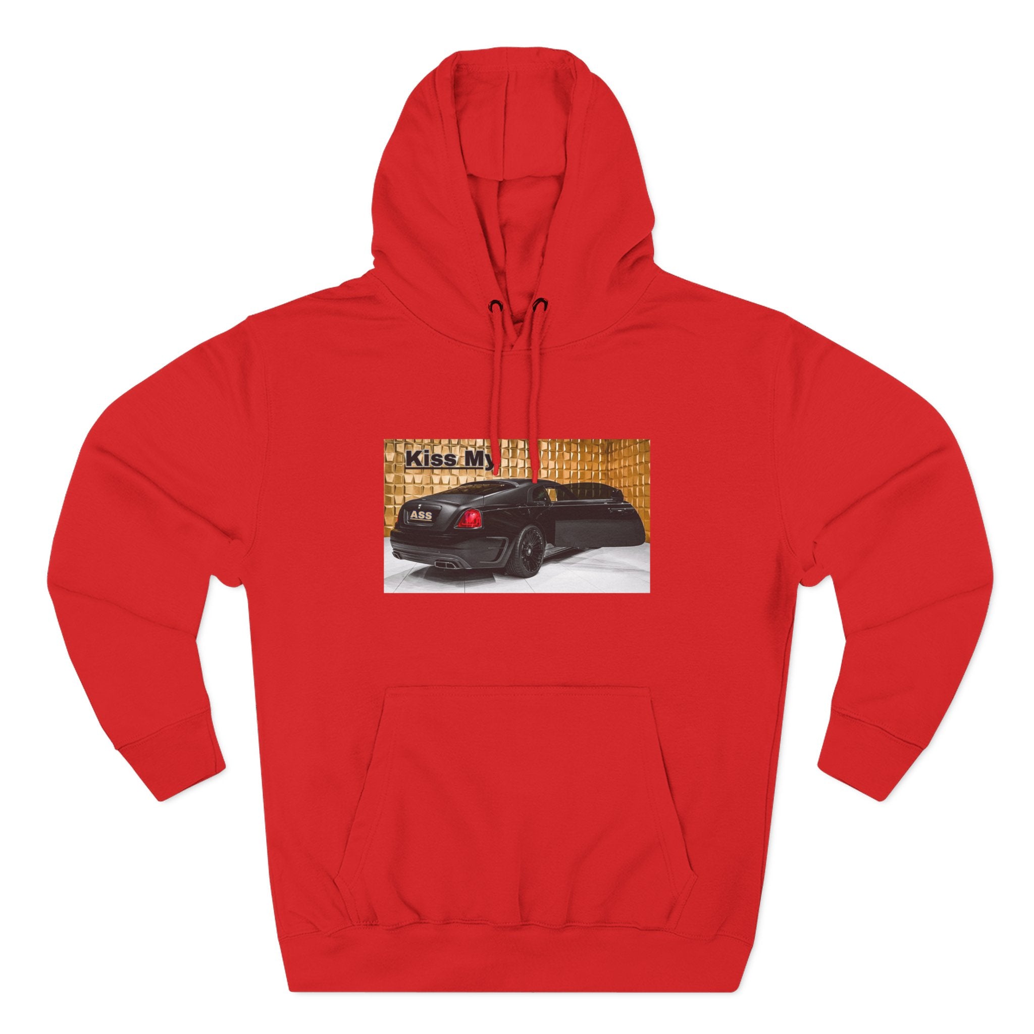 Kiss My  License plate Hoodie — Graphic Black Car Music Lover Pullover