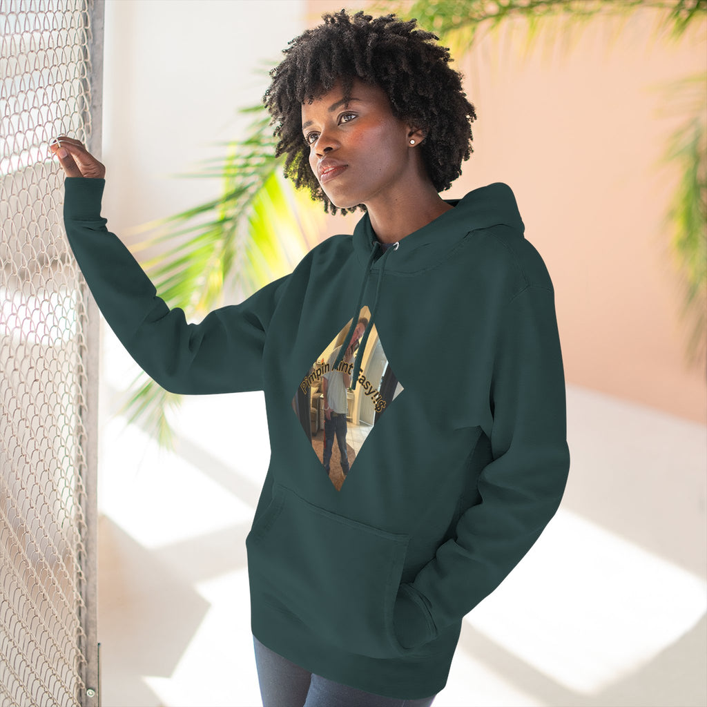 Pimpin Aint Easy (Ryder or Die Style)   Three-Panel Fleece Hoodie — Cozy Diamond Photo Graphic Pullover