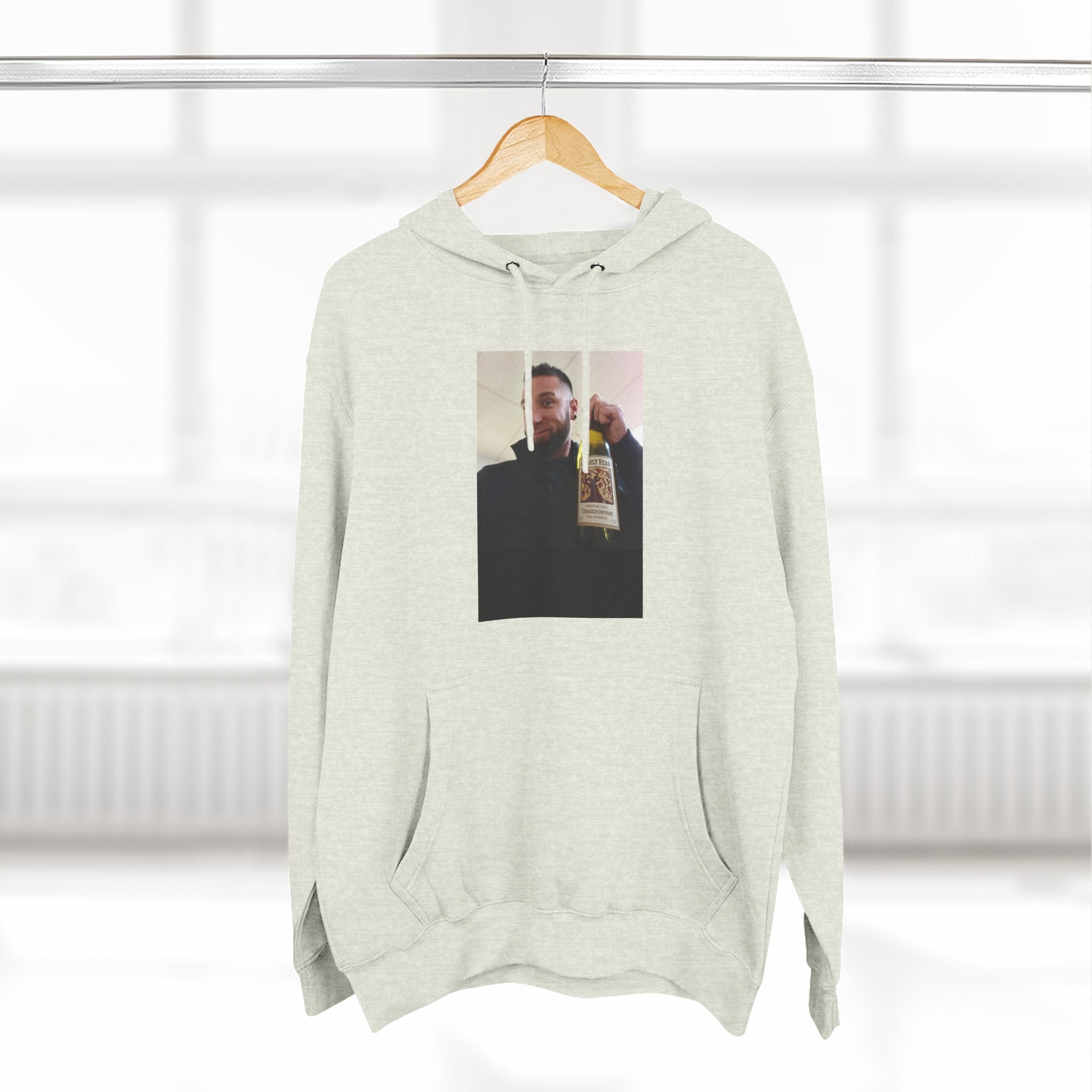 Shaun Says!      Three-Panel Fleece Hoodie – Vintage Photo Collage Printed Hoodie