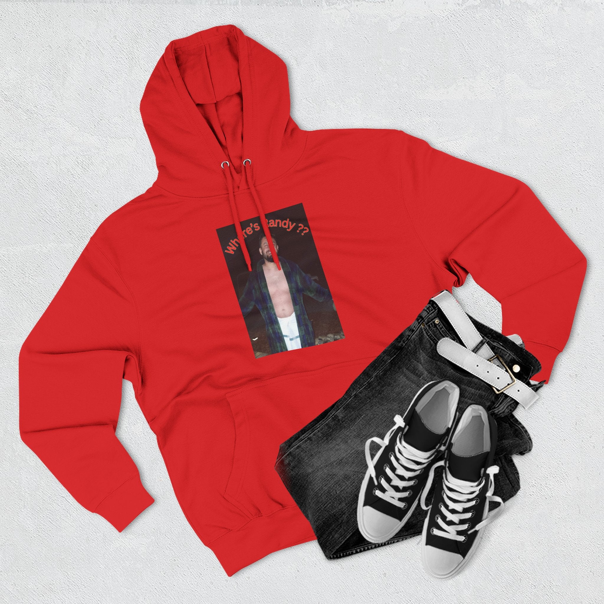 Where's Randy!!!????  Graphic Hoodie — Raised Arms Photo Print Hoodie (Three-Panel Fleece)