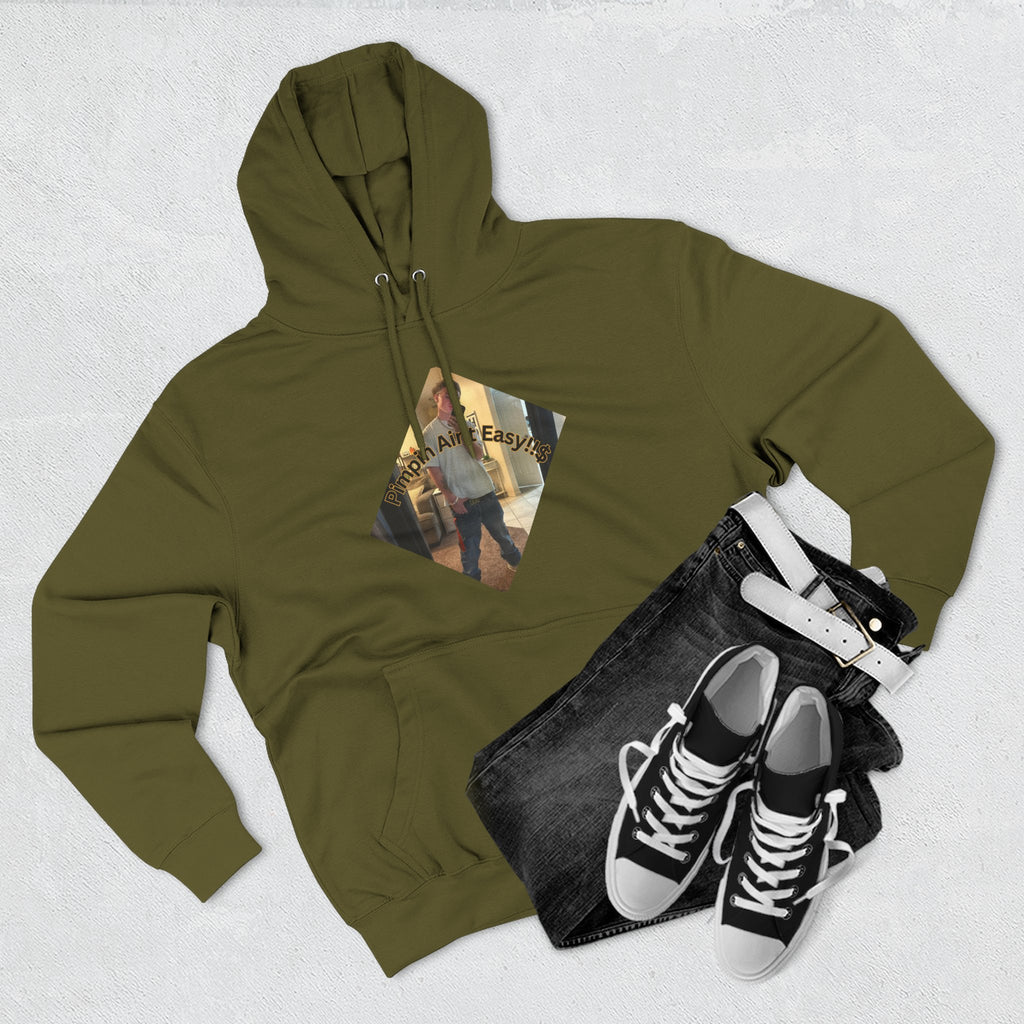 Pimpin Aint Easy (Ryder or Die Style)   Three-Panel Fleece Hoodie — Cozy Diamond Photo Graphic Pullover