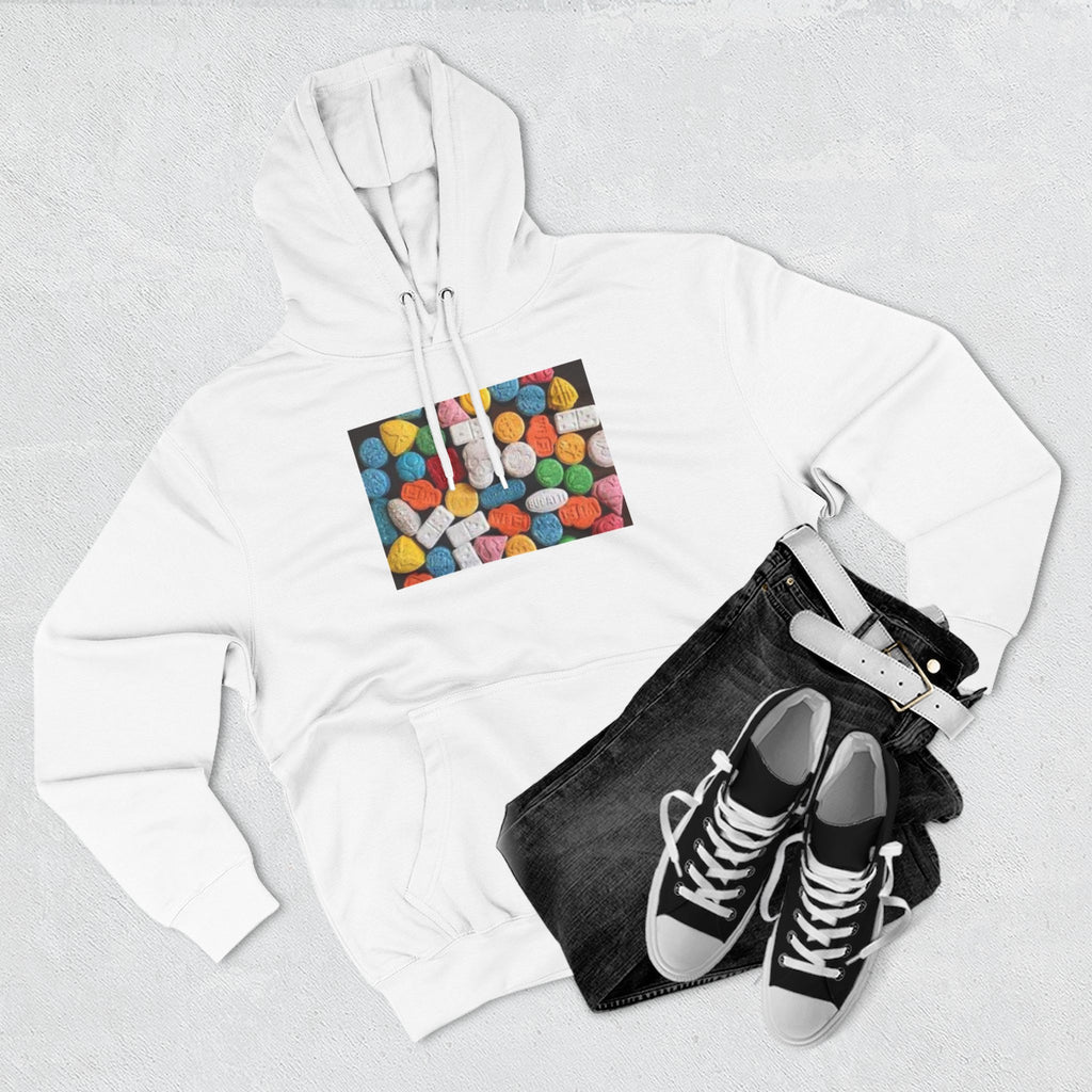 Candy Confetti Hoodie — Colorful Candy Pattern Fleece Pullover