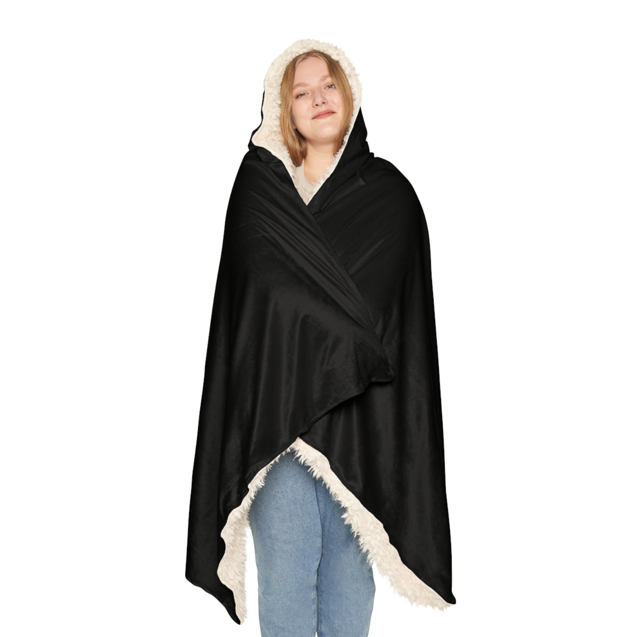 Rhodes Royalty - RR Hooded Blanket – Cozy Snuggle Throw with Gold Emblem
