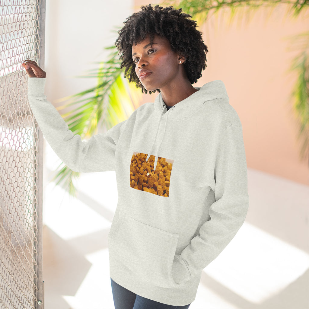 UPS Delivery Hoodie — Golden Nugget Pattern Chest Print Fleece Hoodie