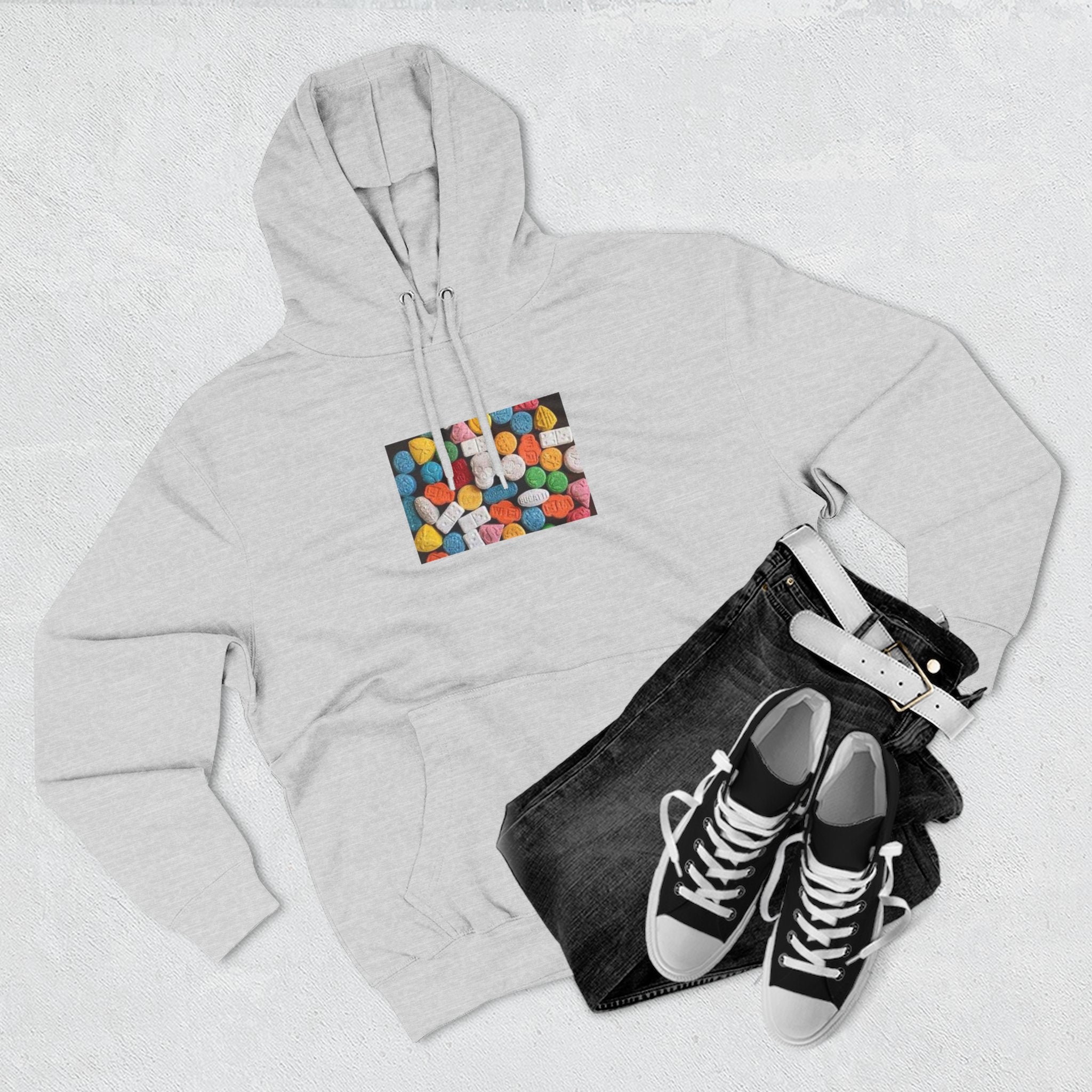 Colorful Candy Photo Hoodie — Retro Sweet Treats Pullover