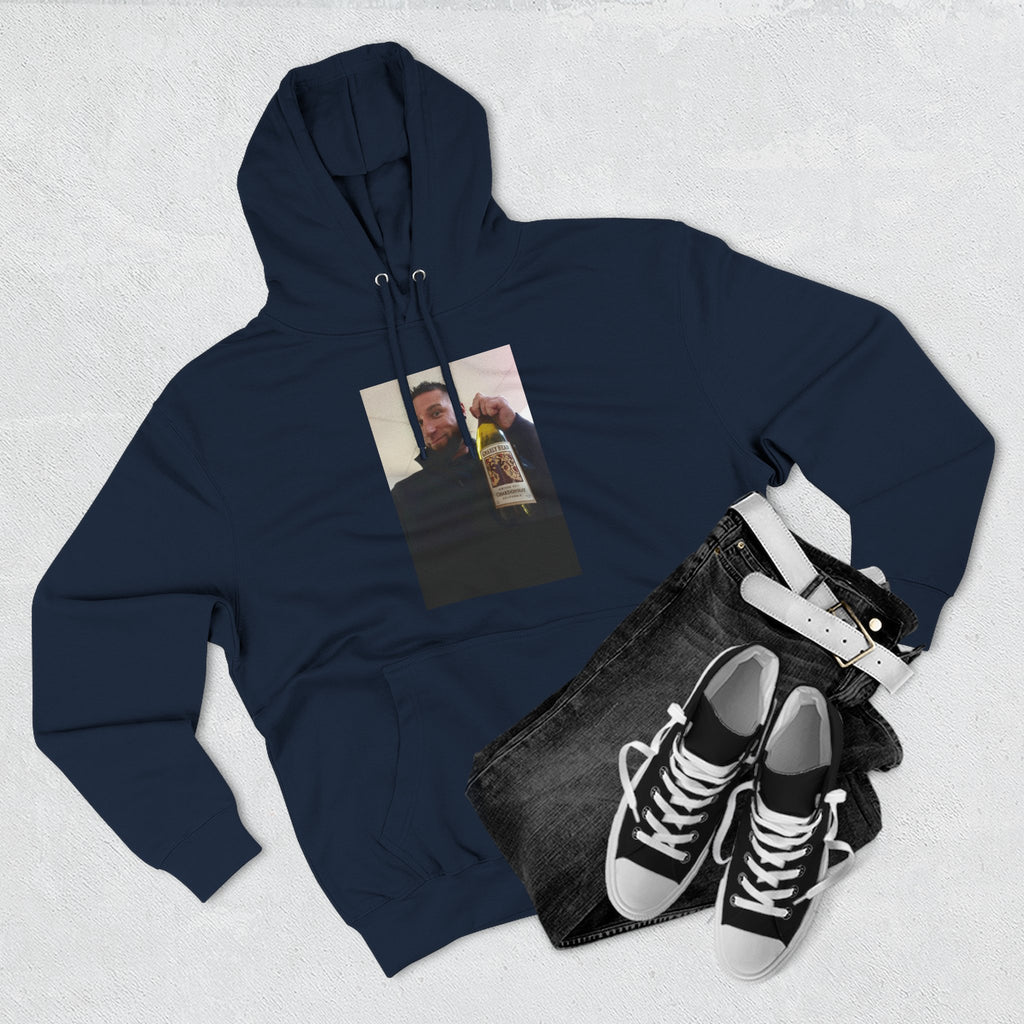 Shaun Says!      Three-Panel Fleece Hoodie – Vintage Photo Collage Printed Hoodie