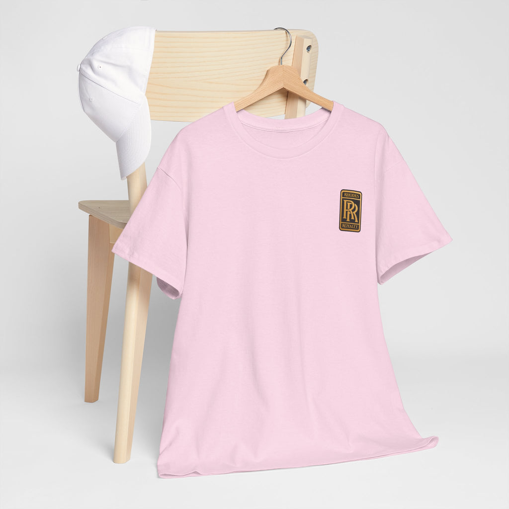Rhodes Royalty Family Crest- Luxury Monogram T-Shirt — Small Chest Patch "RR"