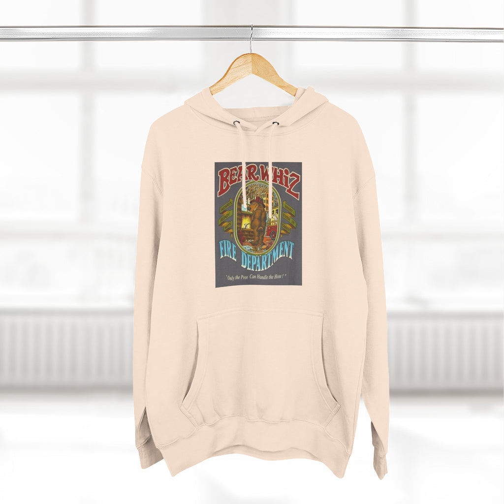 Bear Whiz Fire Department Hoodie — Vintage Bear Whiz Three-Panel Design