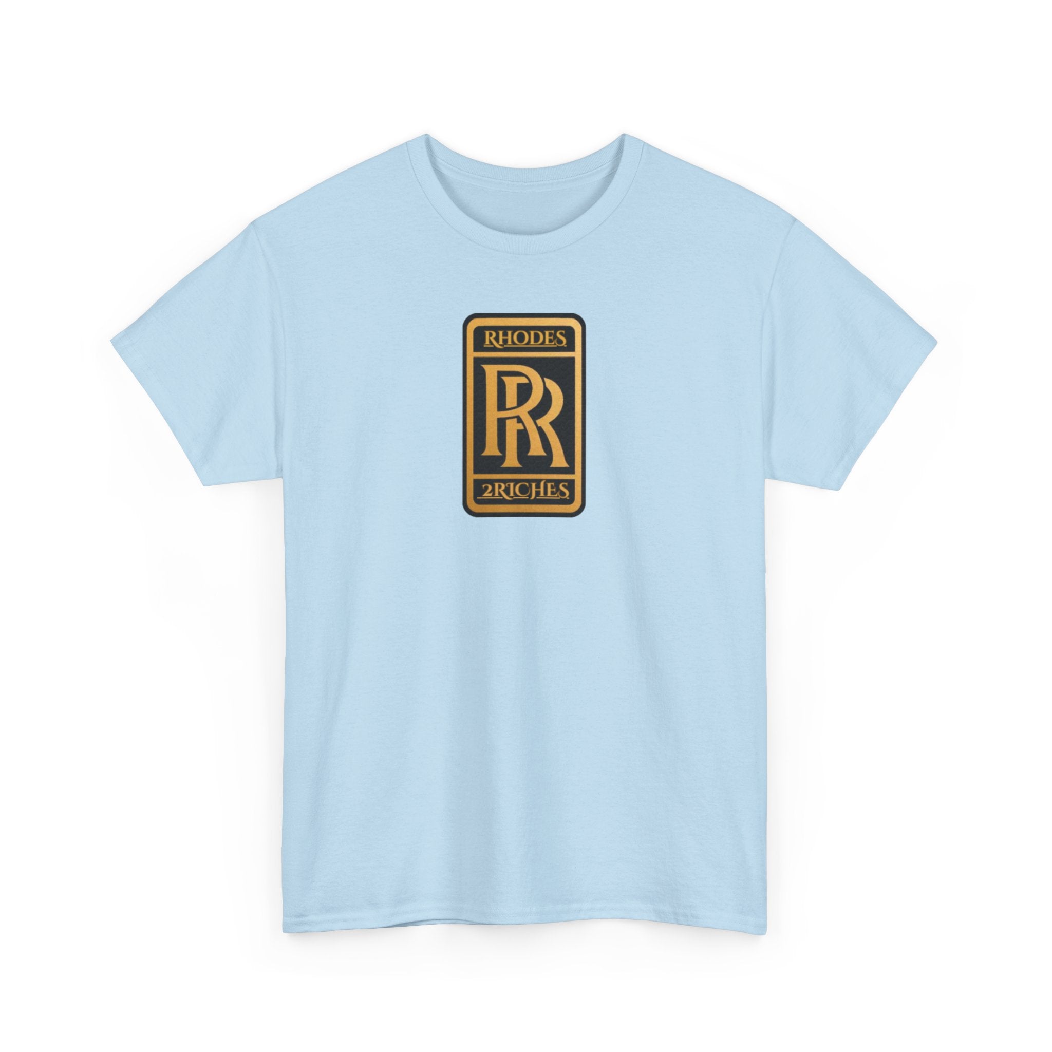 Rhodes 2 Riches Family Crest - Luxury Monogram Tee — 'RR' Rhodes & Riches Crest Cotton T-Shirt
