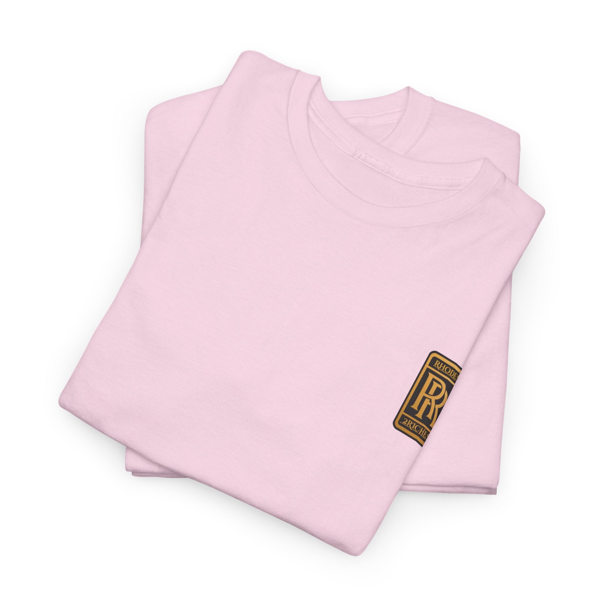 Rhodes 2 Riches Gold Family Crest Monogram Tee — Luxury RR Chest Patch T-Shirt