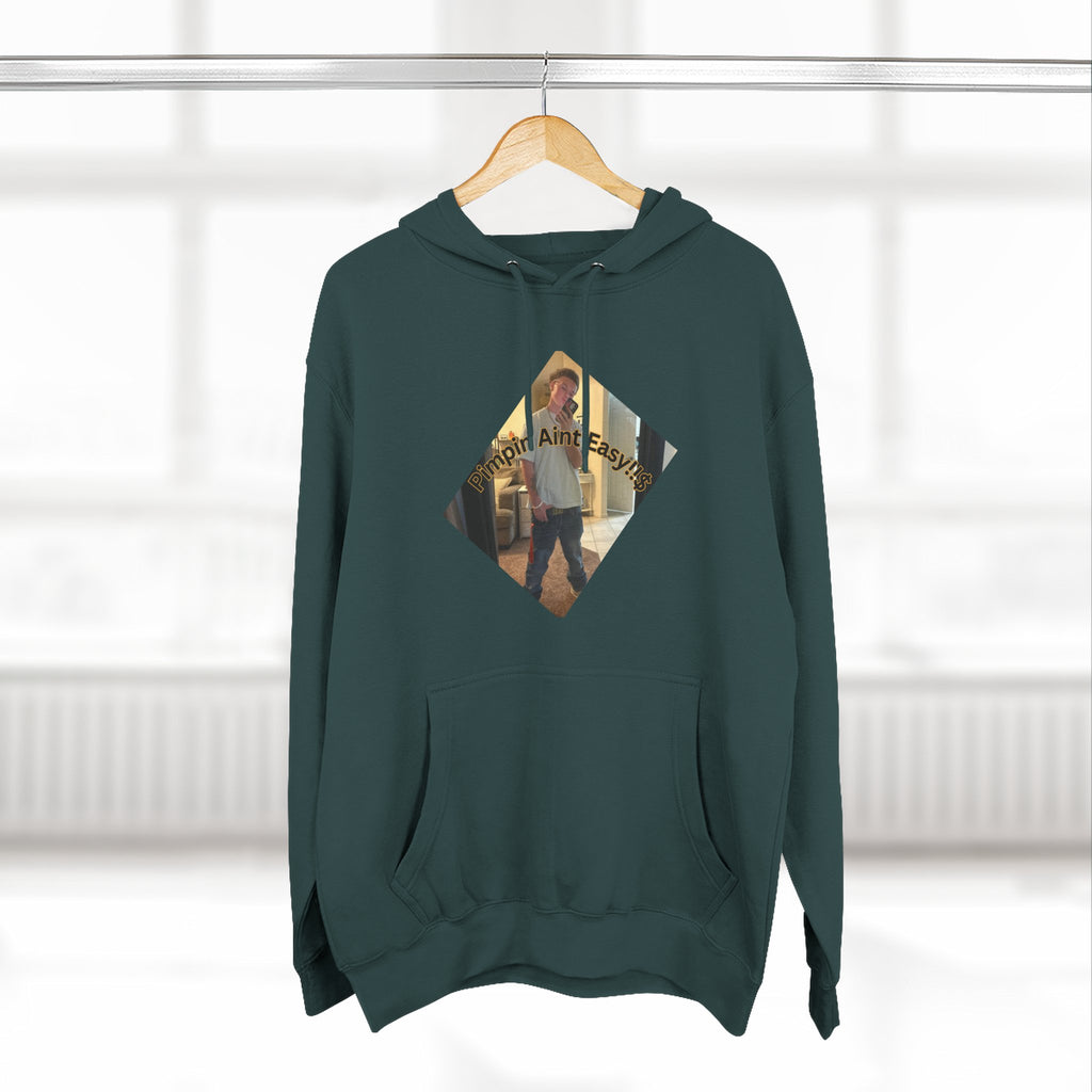 Pimpin Aint Easy (Ryder or Die Style)   Three-Panel Fleece Hoodie — Cozy Diamond Photo Graphic Pullover