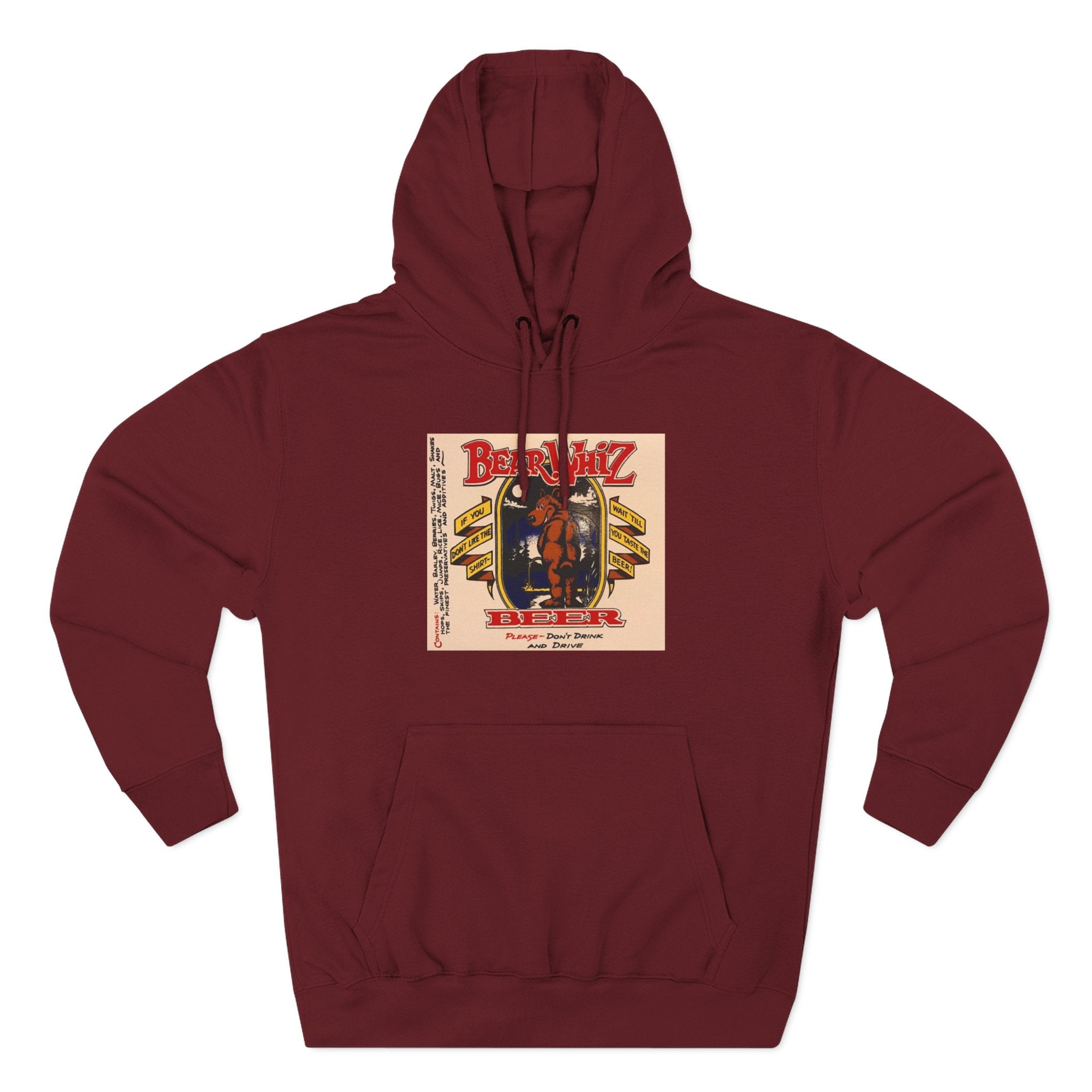 Bear Whiz Beer Original Brew Hoodie - "Bluegrass Revival" Music Poster Design
