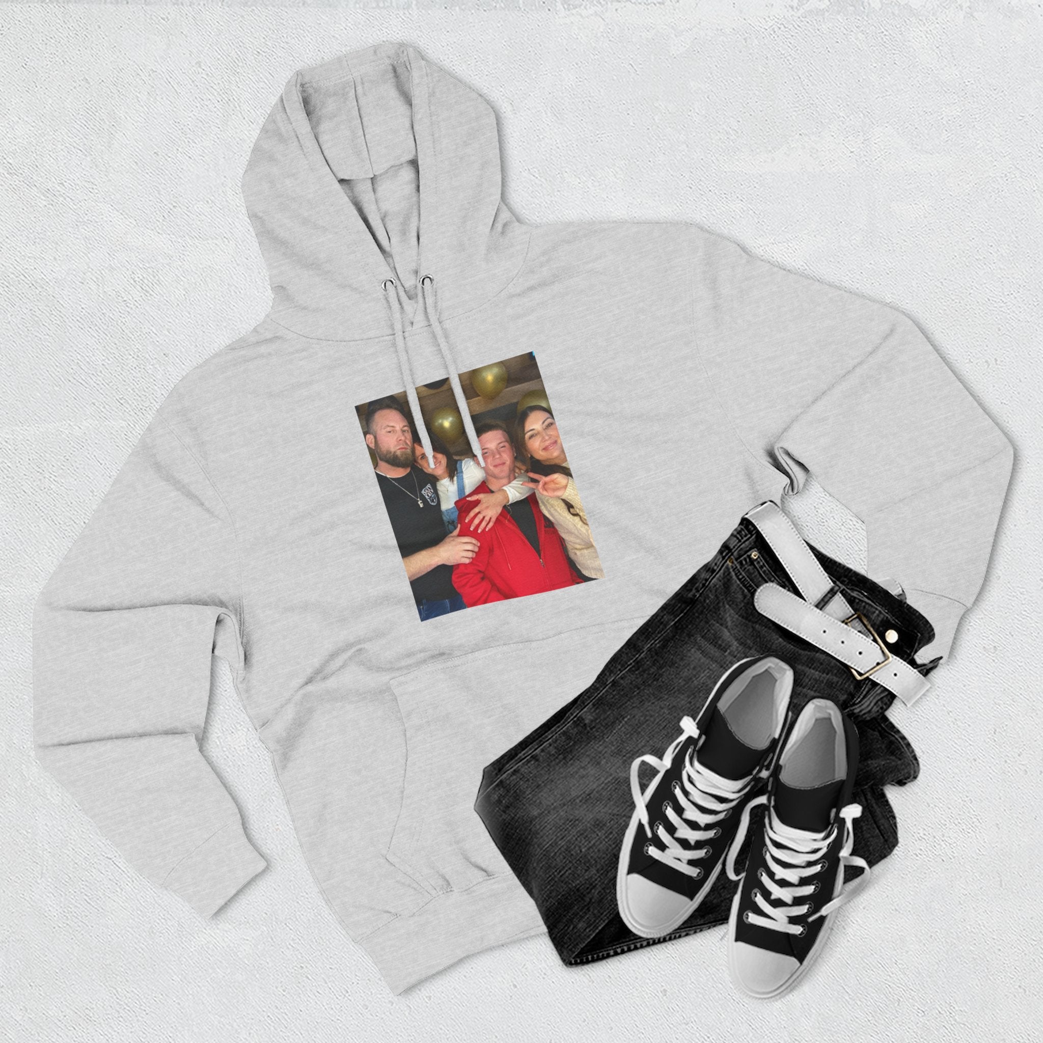 Family!!     Photo Collage Fleece Hoodie - Custom Group Portrait Pullover