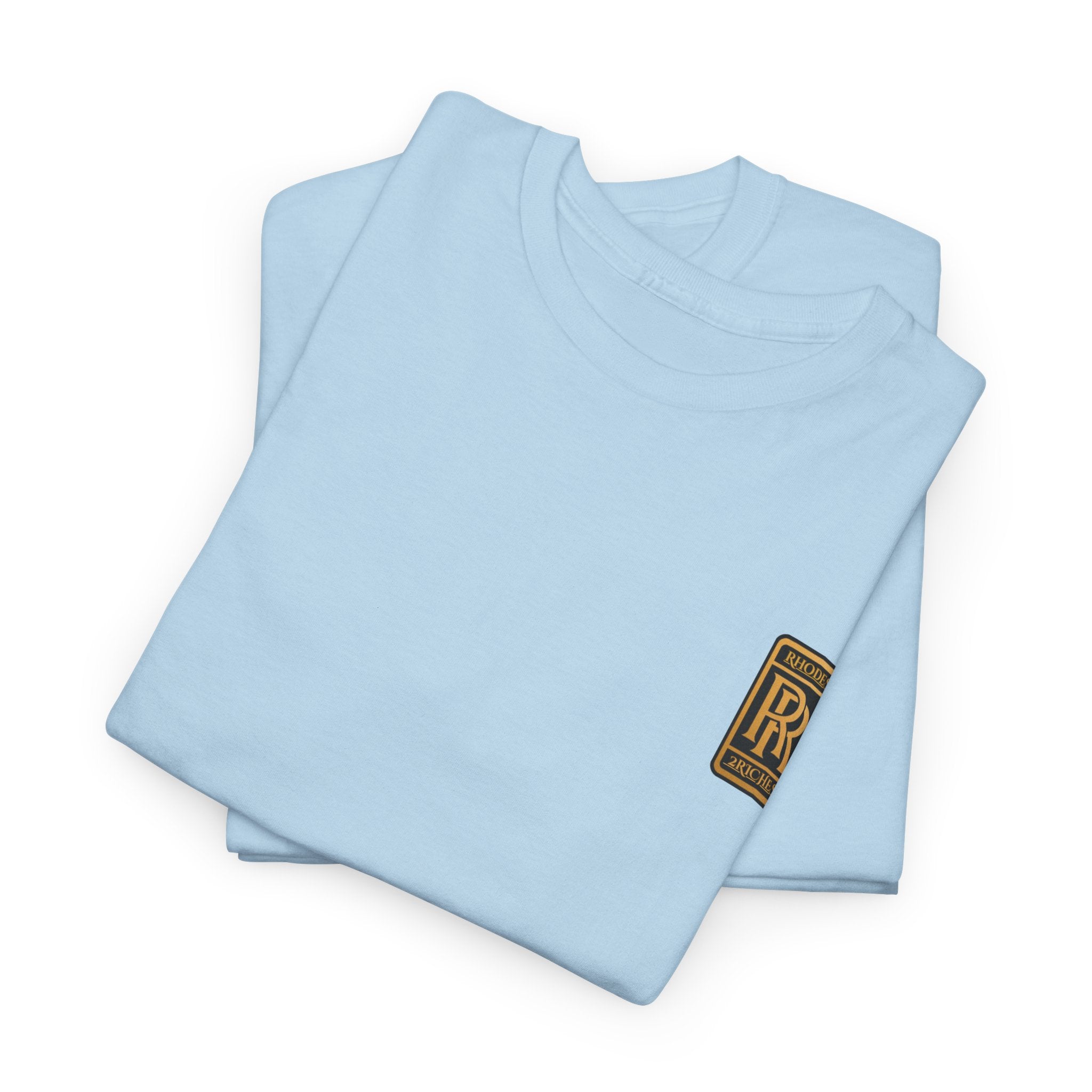 Rhodes 2 Riches Gold Family Crest Monogram Tee — Luxury RR Chest Patch T-Shirt