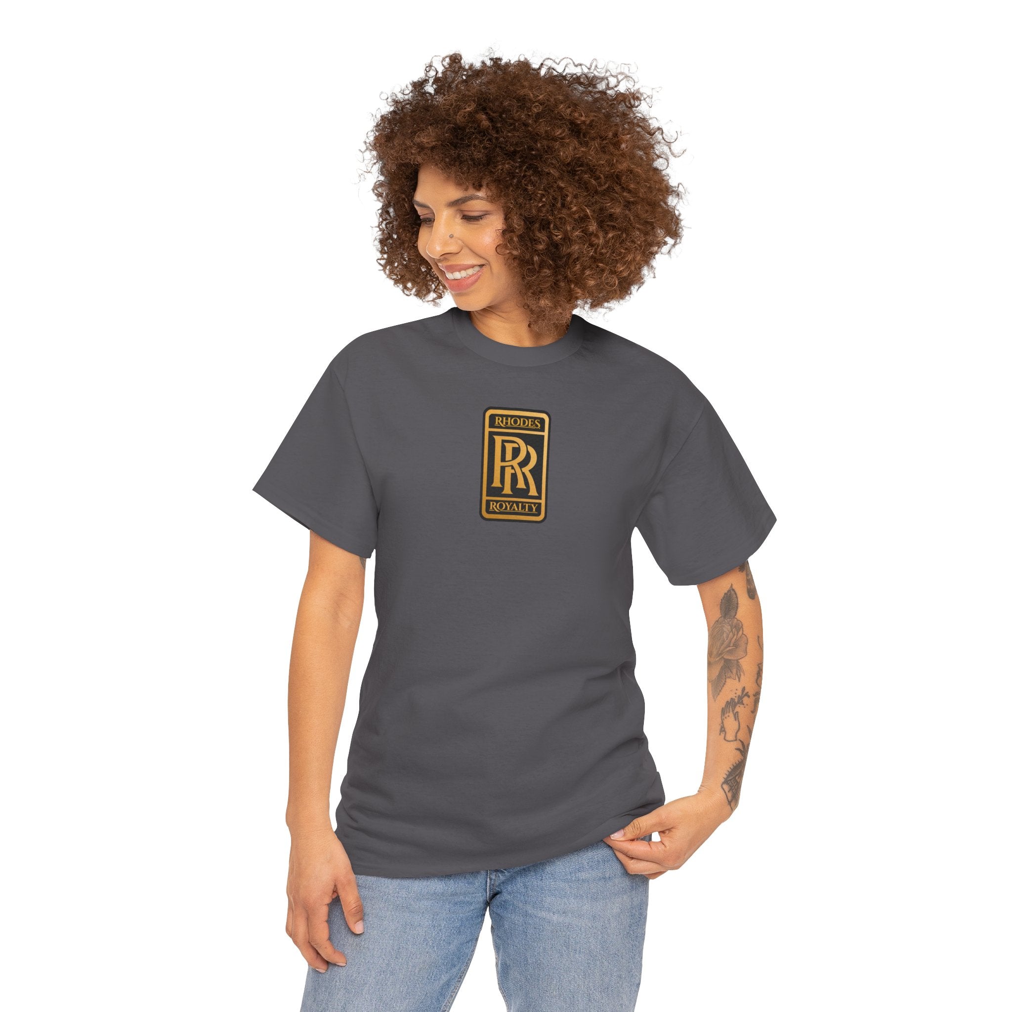 Rhodes Royalty Family Crest -  Vintage Gold Crest Tee