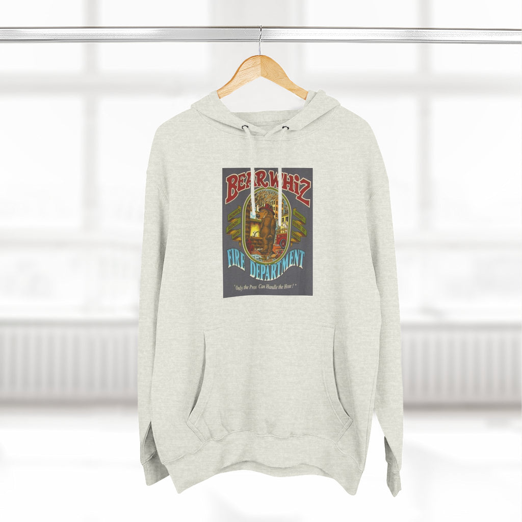 Bear Whiz Fire Department Hoodie — Vintage Bear Whiz Three-Panel Design