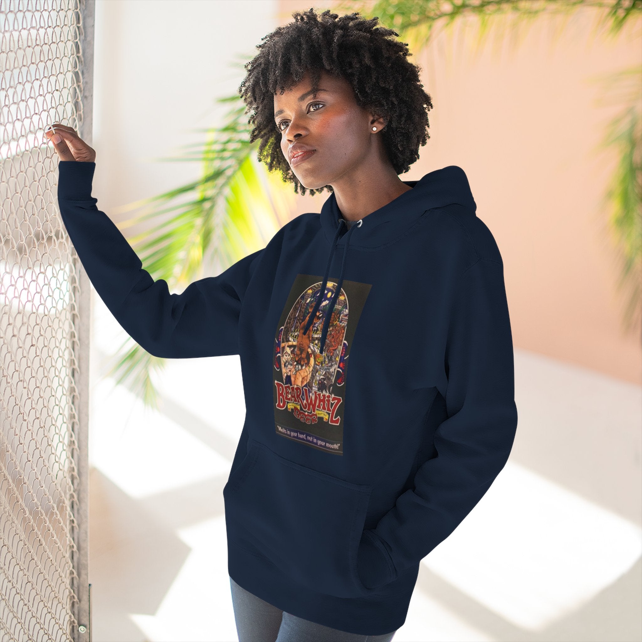 Bear Whiz Beer 3 Hoodie — 'Burning Jazz' Retro Concert Poster Fleece Hoodie