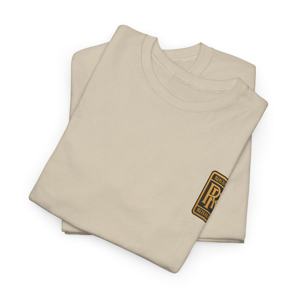 Rhodes Royalty Family Crest- Luxury Monogram T-Shirt — Small Chest Patch "RR"