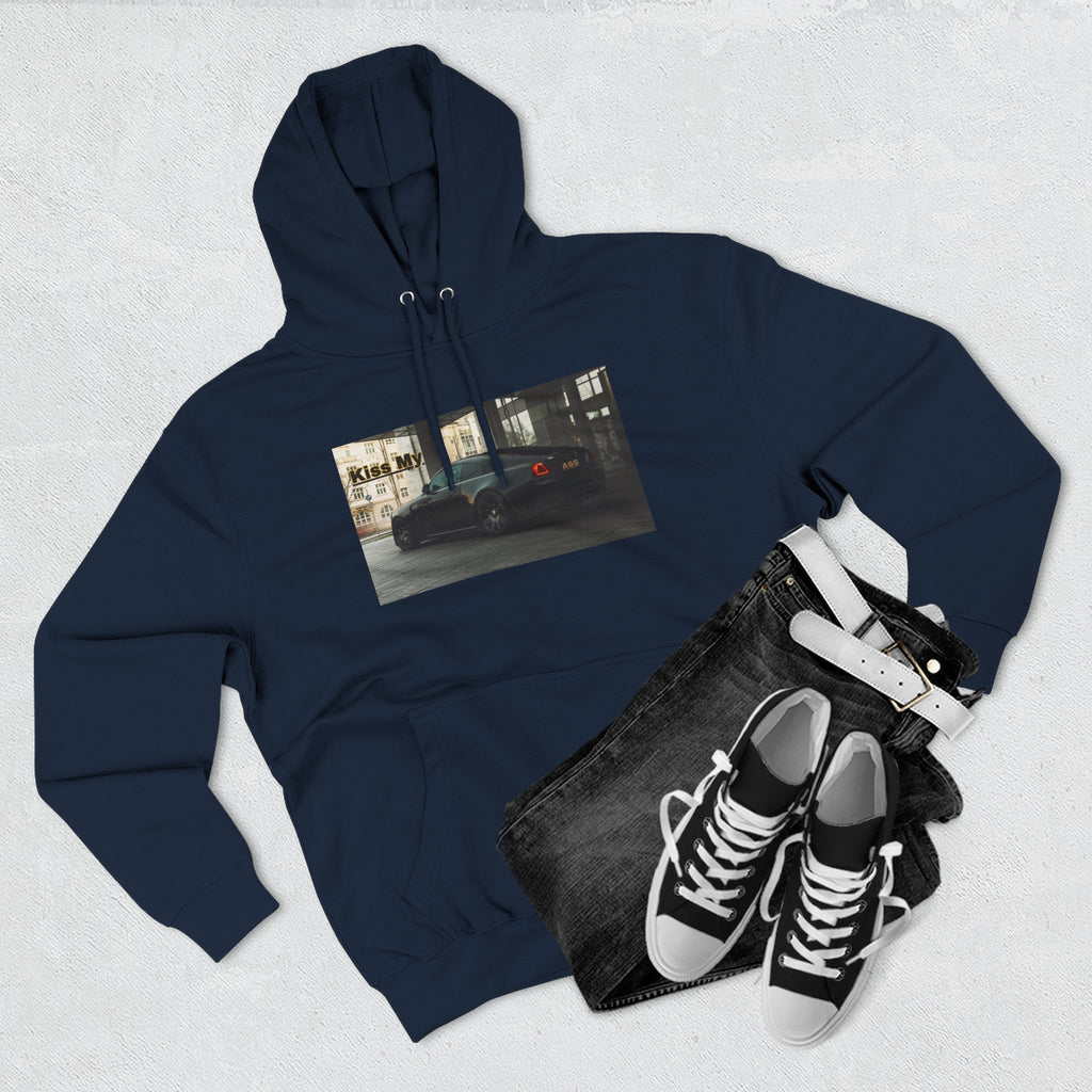 KISS MY license plate Photo Hoodie — Vintage Streetwear Pullover