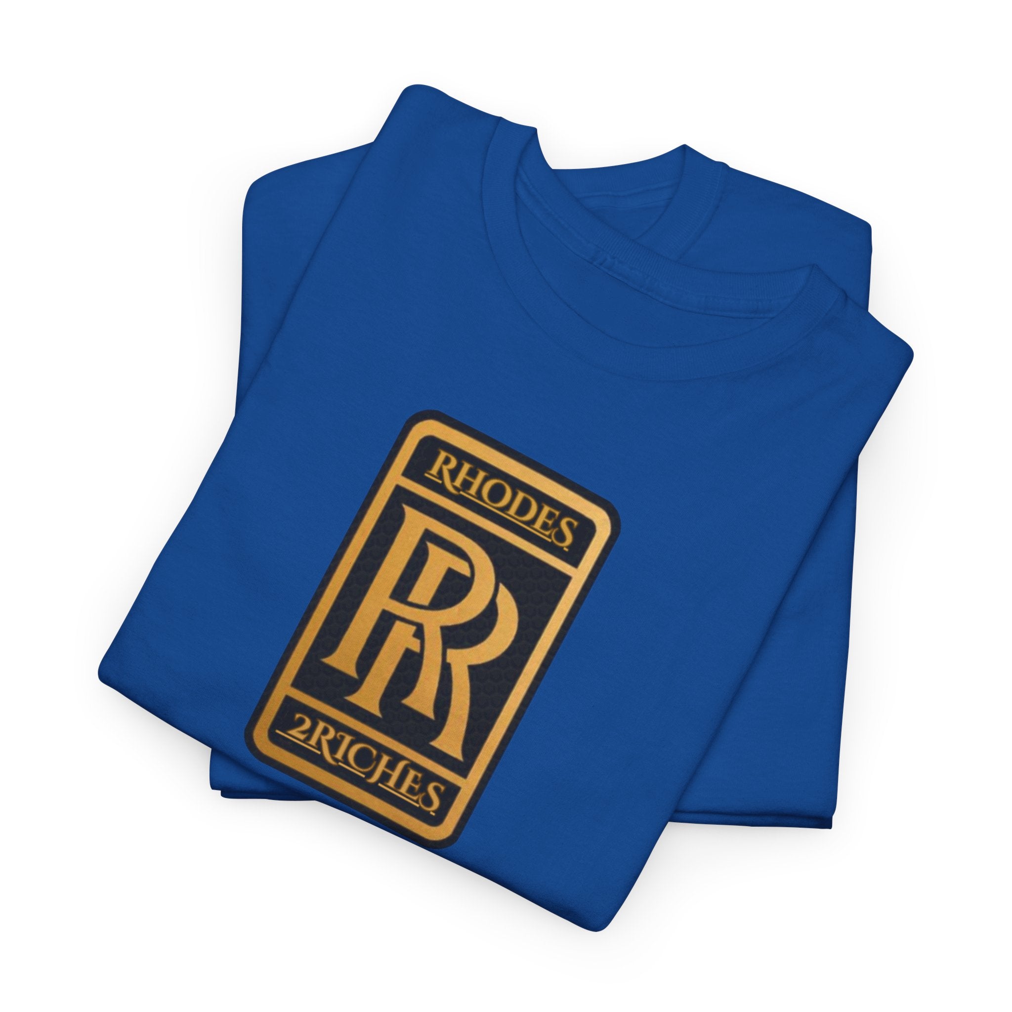 Rhodes 2 Riches Family Crest - Luxury Monogram Tee — 'RR' Rhodes & Riches Crest Cotton T-Shirt
