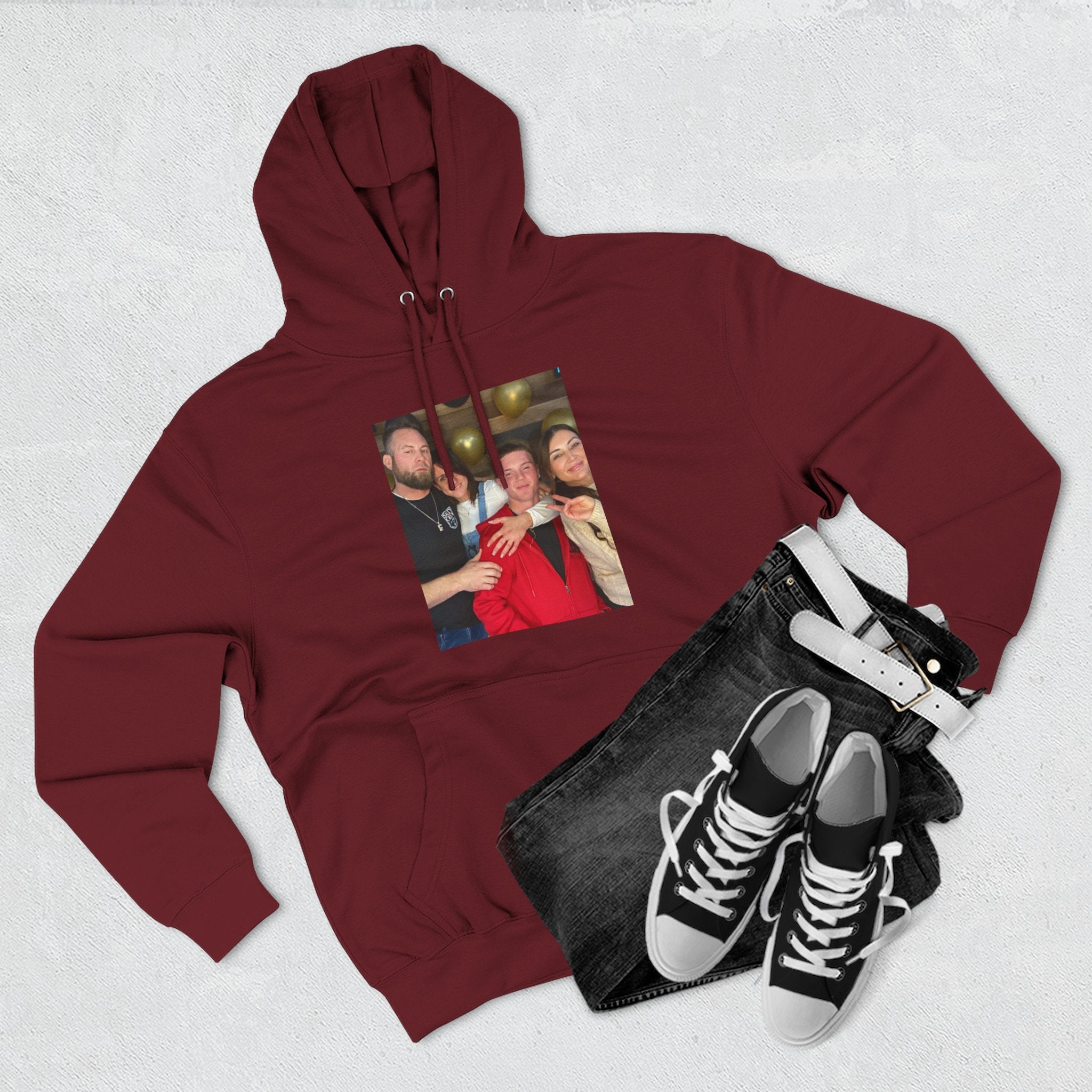 Family!!     Photo Collage Fleece Hoodie - Custom Group Portrait Pullover